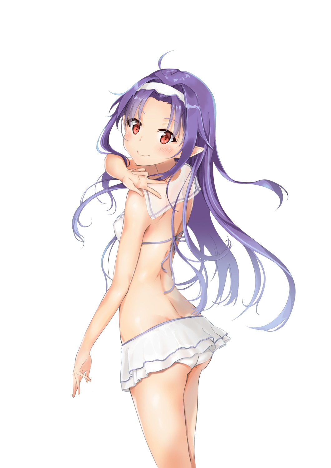 ass bikini konno_yuuki okaki_wtvc3785 pointy_ears see_through swimsuits sword_art_online