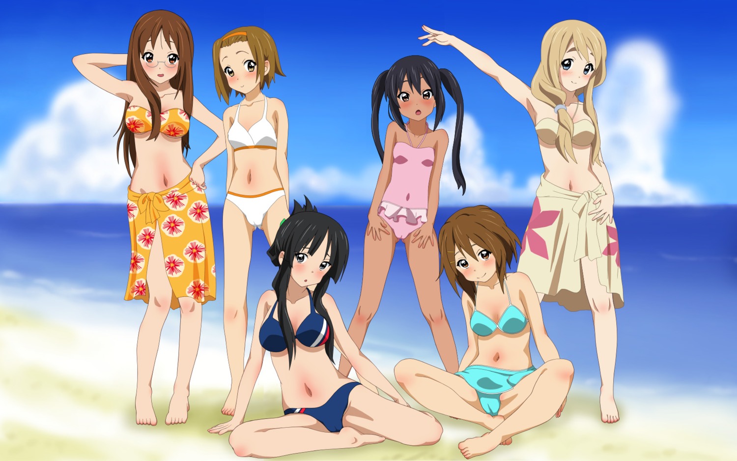 akiyama_mio bikini cameltoe hirasawa_yui k-on! kotobuki_tsumugi nakano_azusa rm swimsuits tainaka_ritsu wallpaper yamanaka_sawako