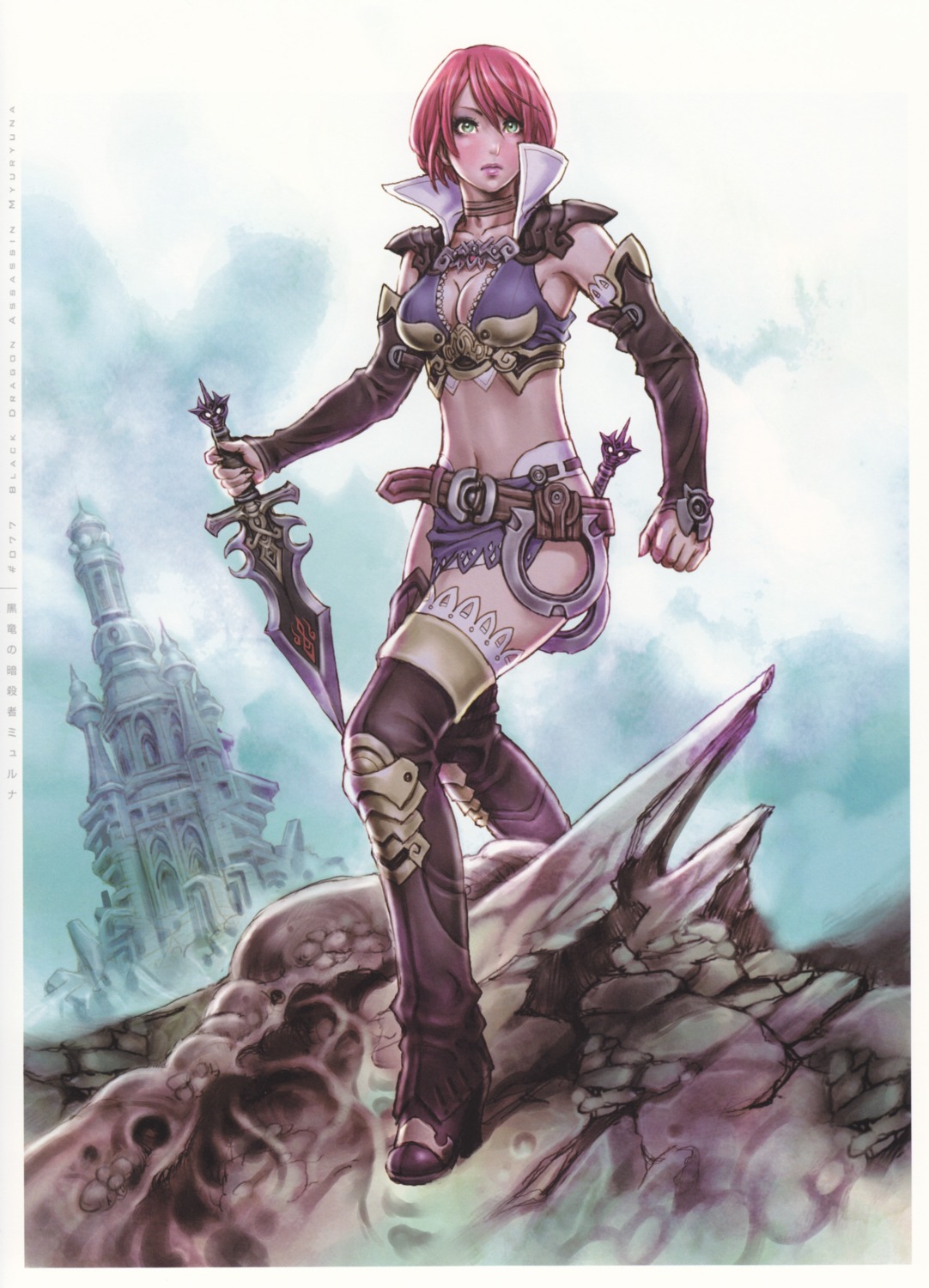 alteil armor cleavage sword thighhighs yamashita_shunya