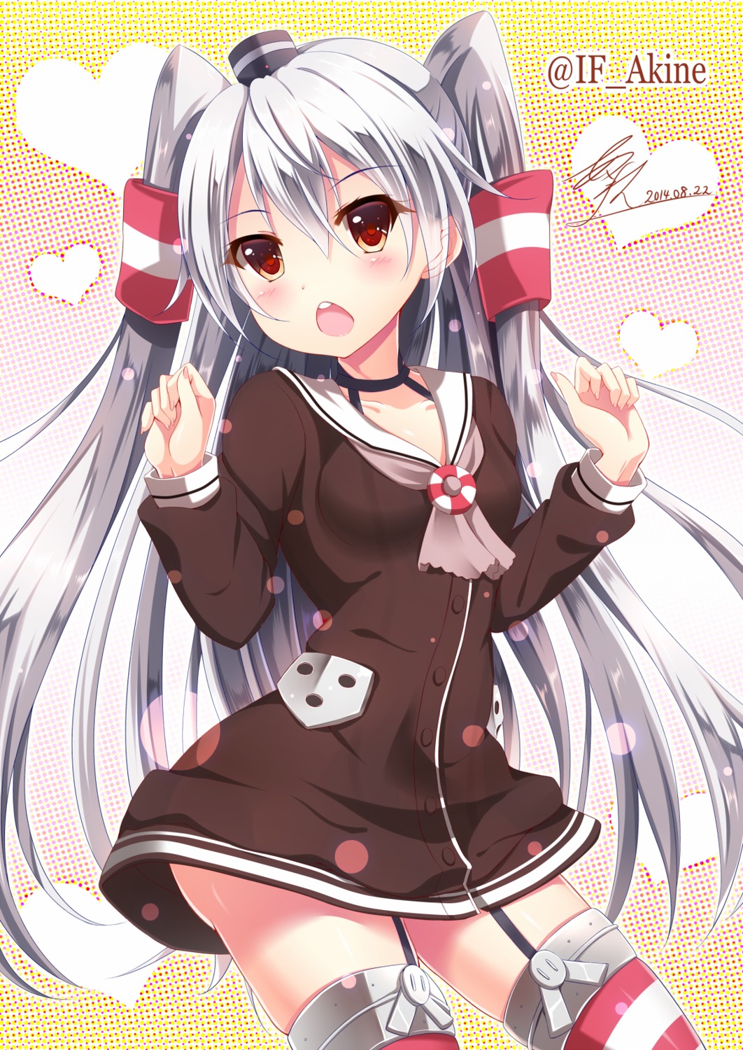 akine_(kuroyuri) amatsukaze_(kancolle) kantai_collection see_through stockings thighhighs