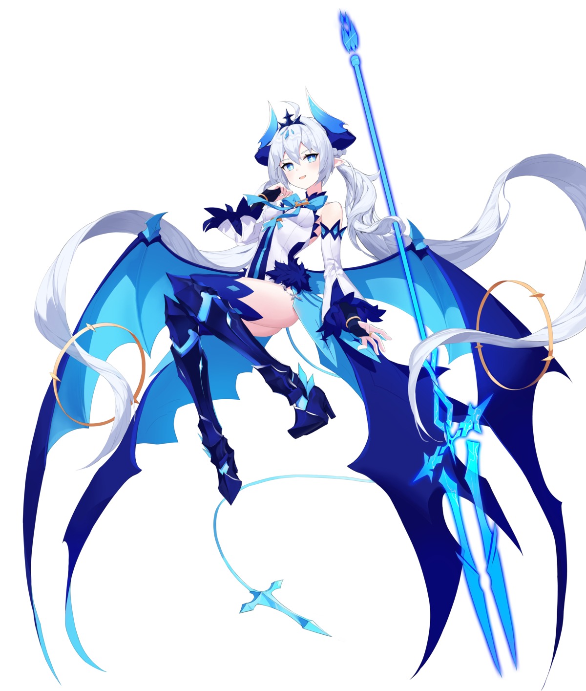 armor heels horns nyun tail thighhighs weapon