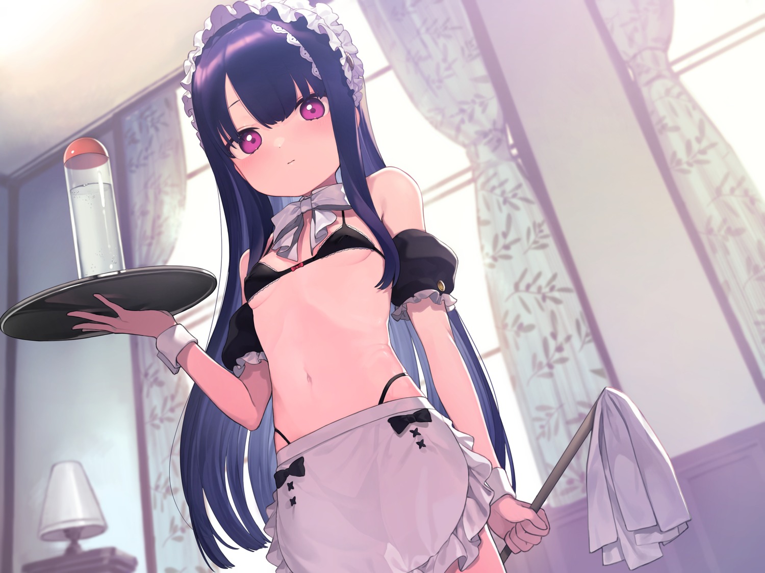 bikini loli maid see_through signalviolet swimsuits