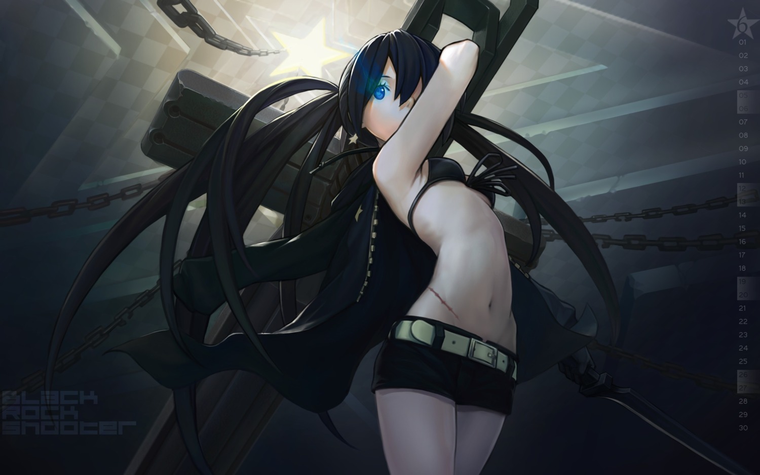 black_rock_shooter black_rock_shooter_(character) nfb-zmc vocaloid wallpaper