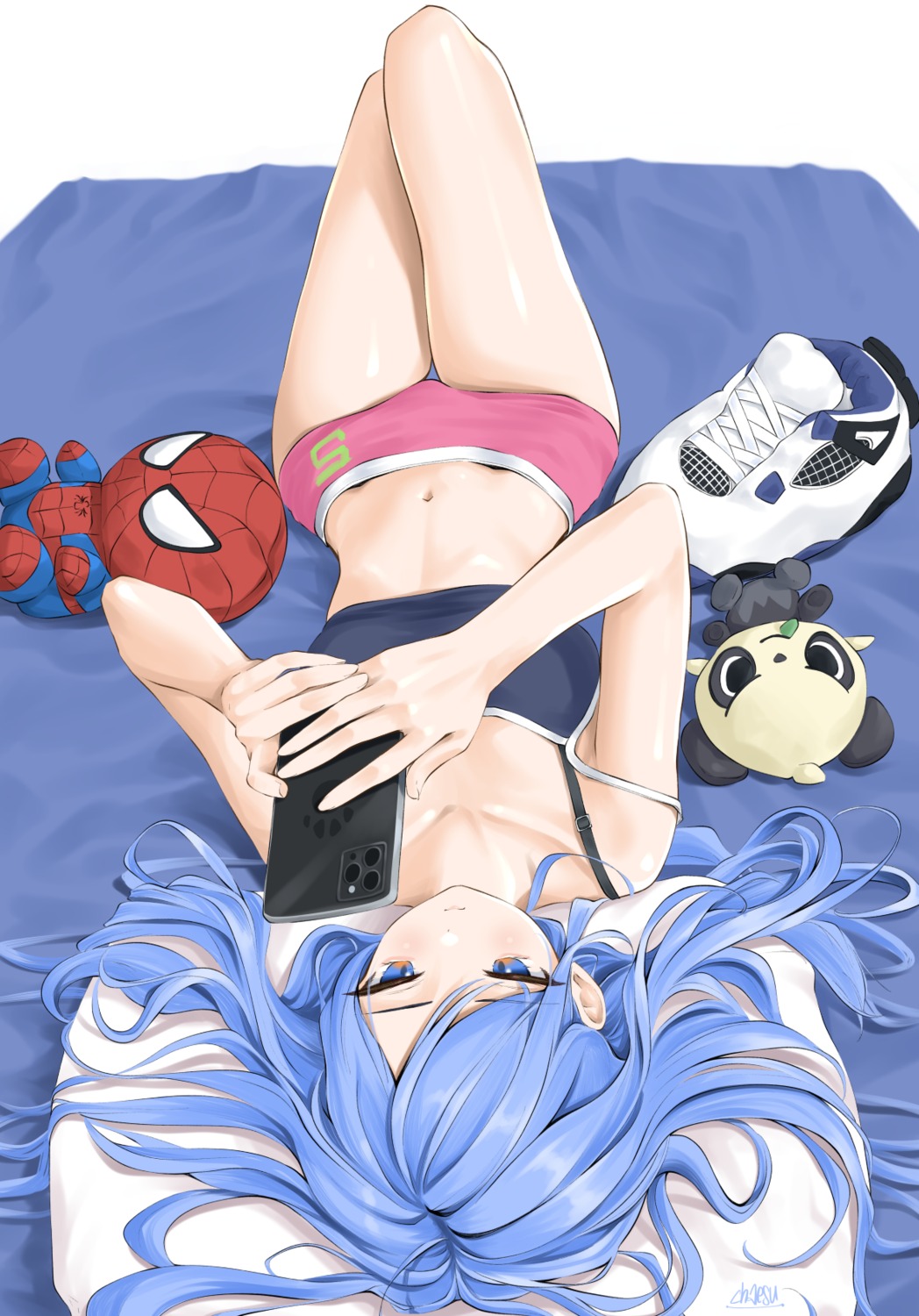 chaesu chibi crossover minah_(chaesu) spiderman spiderman_(character)