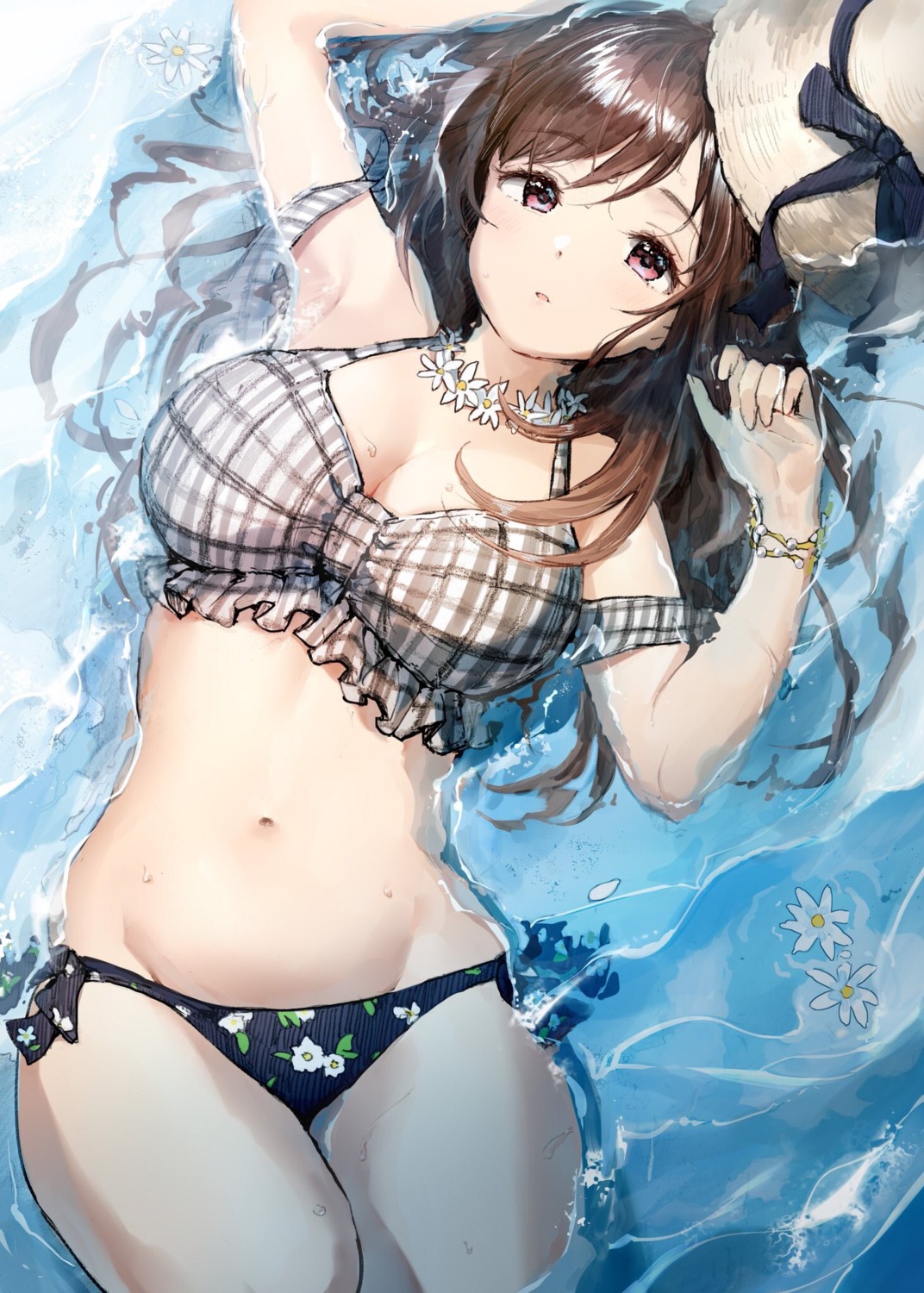 bikini cleavage swimsuits takeya_y0615 the_idolm@ster the_idolm@ster_shiny_colors tsukioka_kogane wet