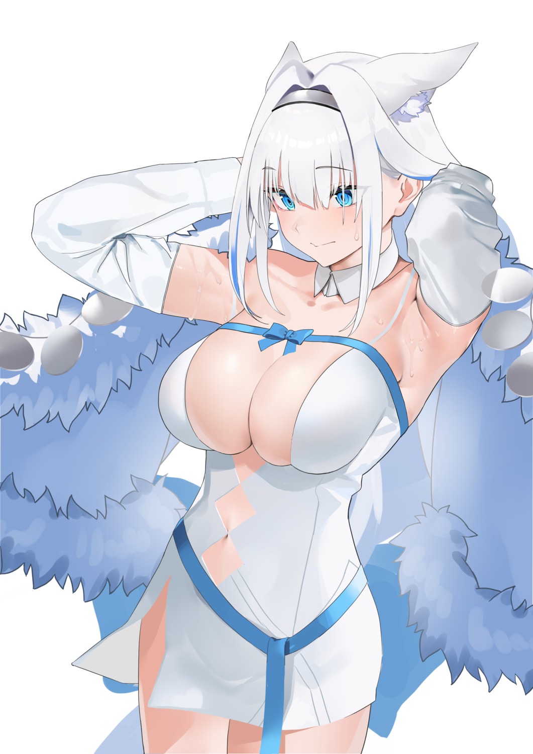 animal_ears dobrynya_nikitich_(fate) dress fate/grand_order jikatarou no_bra