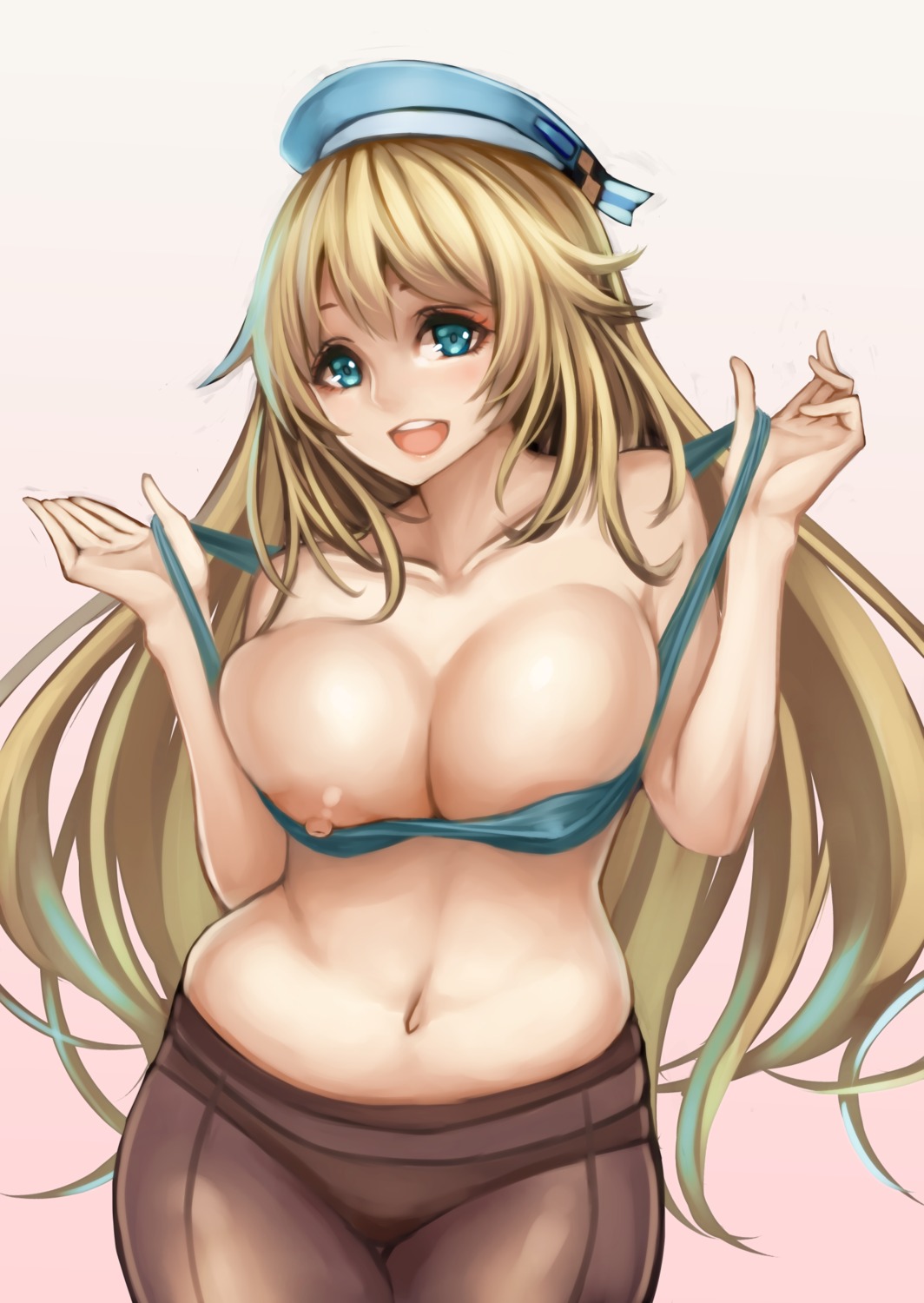 areola atago_(kancolle) bikini_top breasts erect_nipples hrtyuk kantai_collection nipples pantsu pantyhose swimsuits