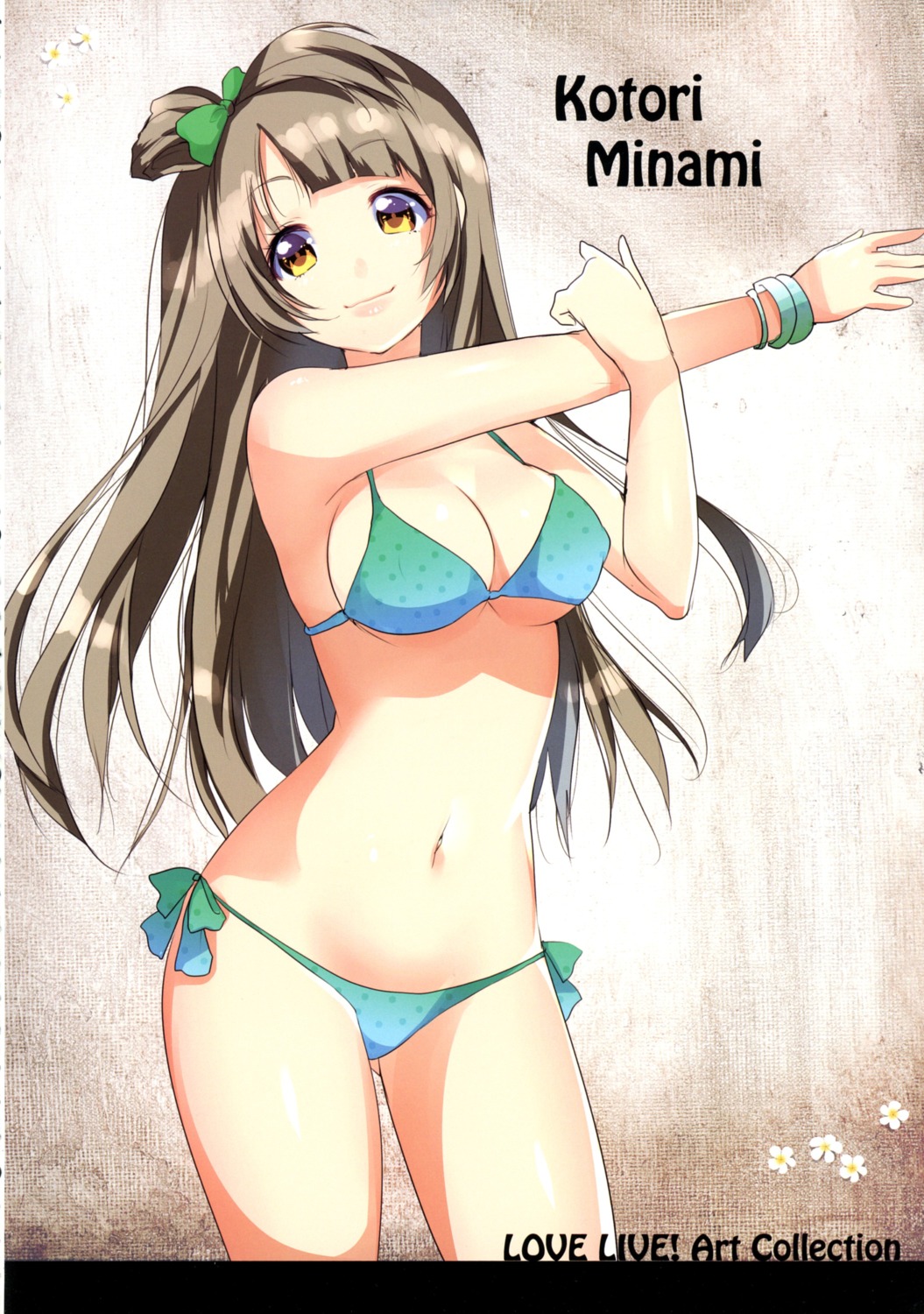 bikini cleavage cropme love_live! matarou minami_kotori swimsuits underboob