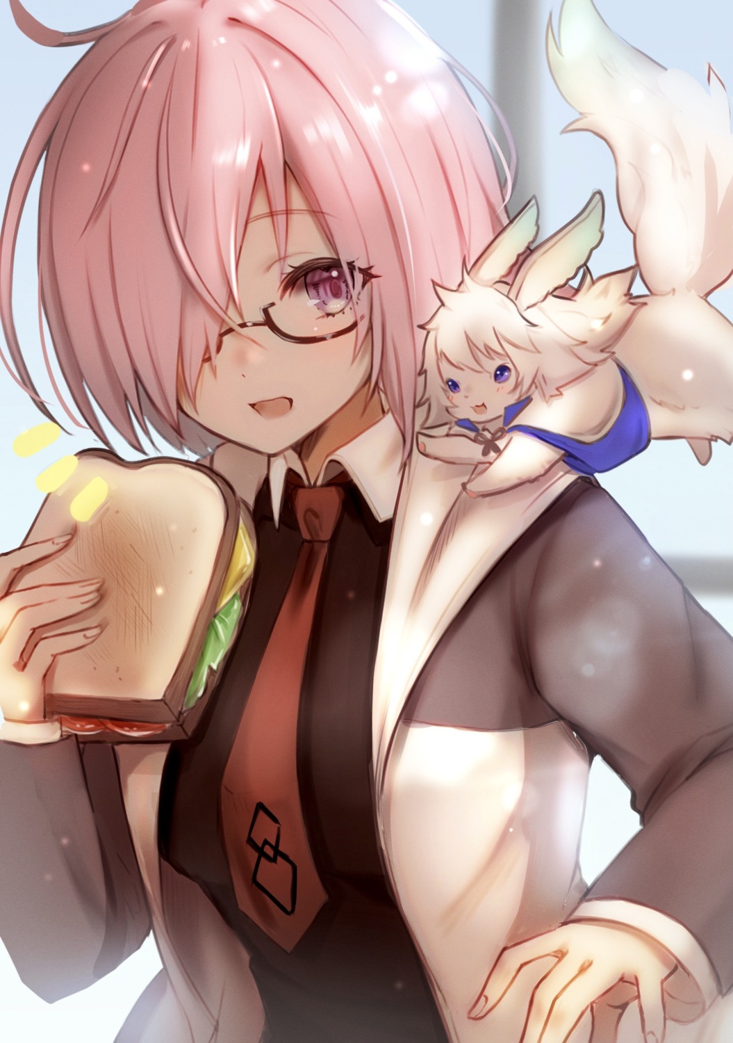 fate/grand_order mash_kyrielight megane skoll_world