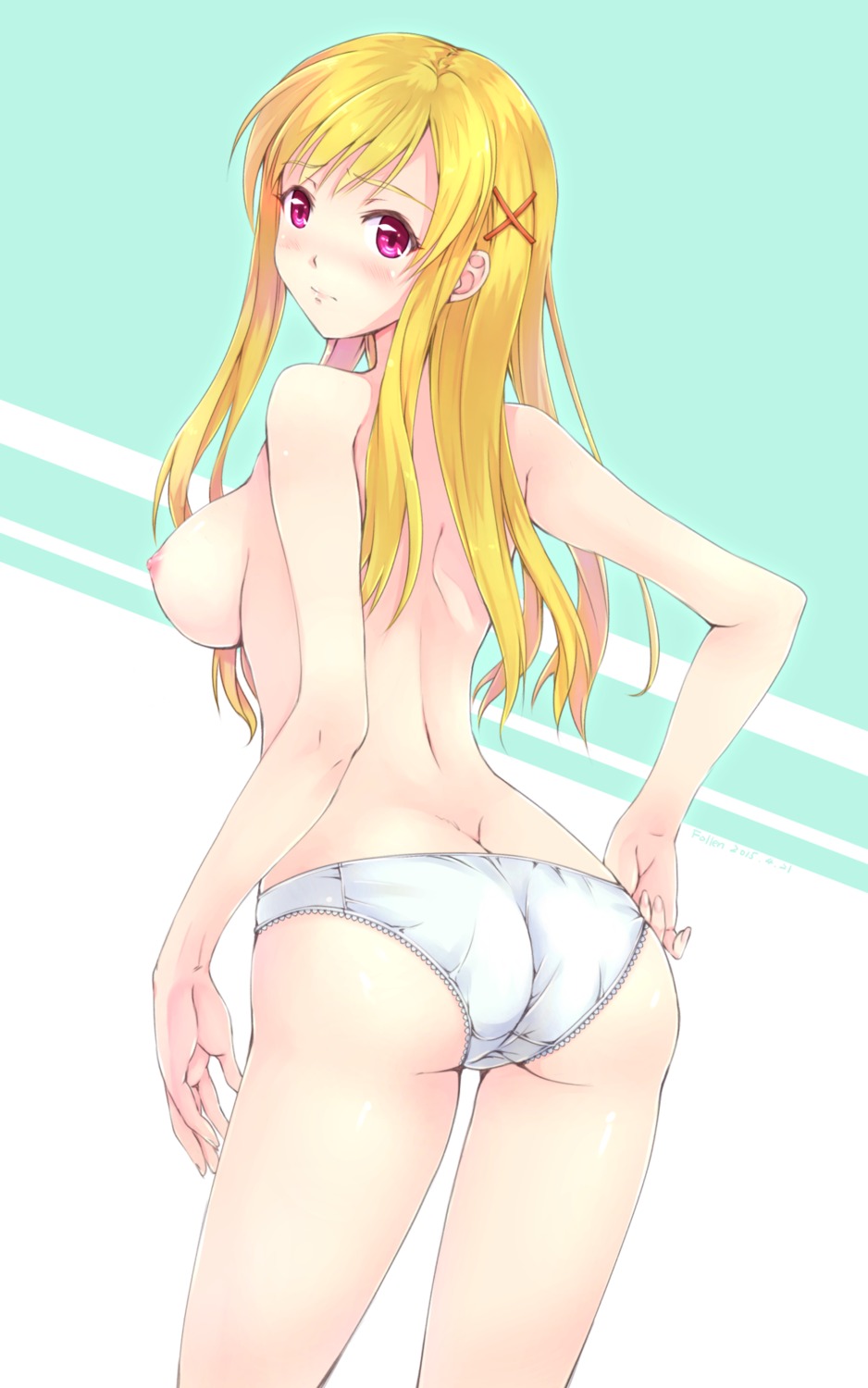 ass follen nipples pantsu shiraishi_urara topless yamada-kun_to_7-nin_no_majo