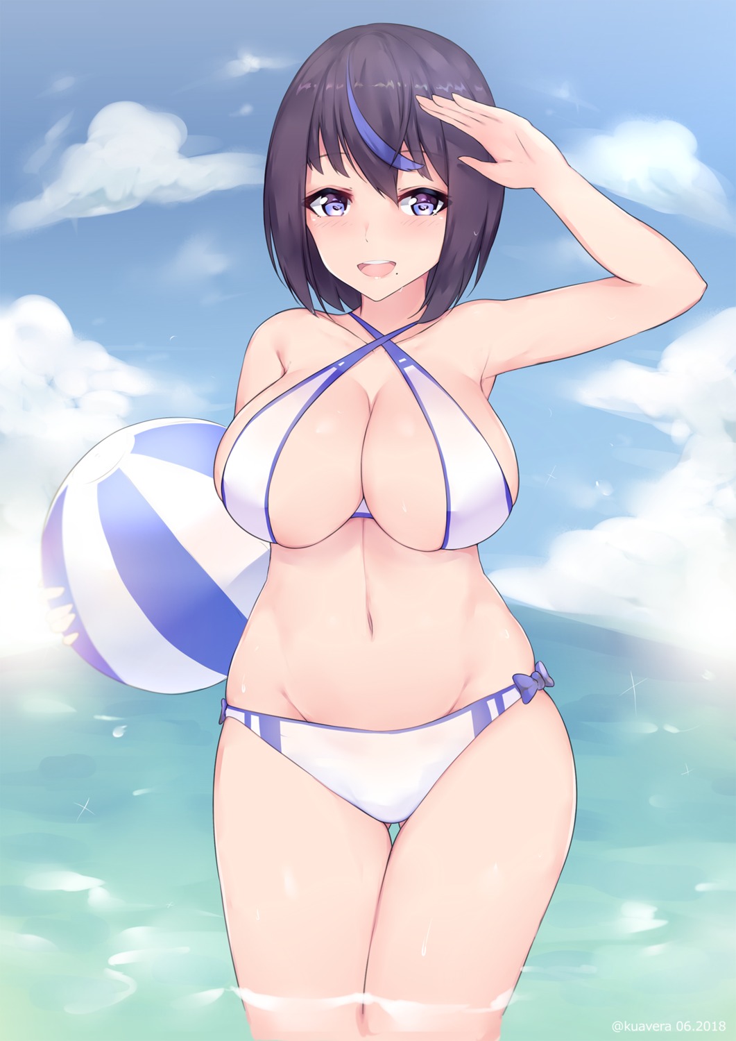 bikini kuavera miyako_(kuavera) swimsuits wet