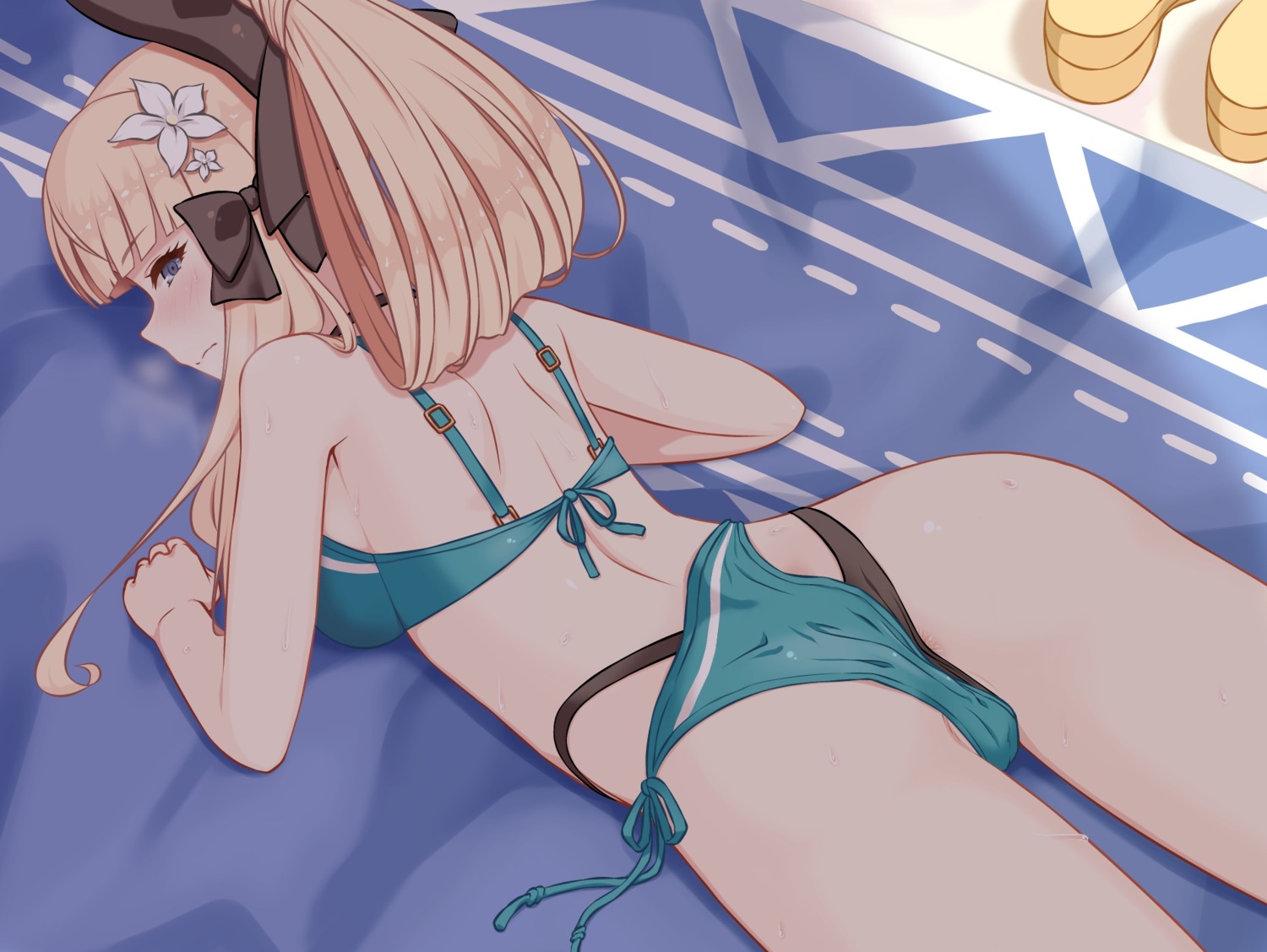 anus ass bikini cameltoe hou_(hachiyou) princess_connect princess_connect!_re:dive sasaki_saren swimsuits