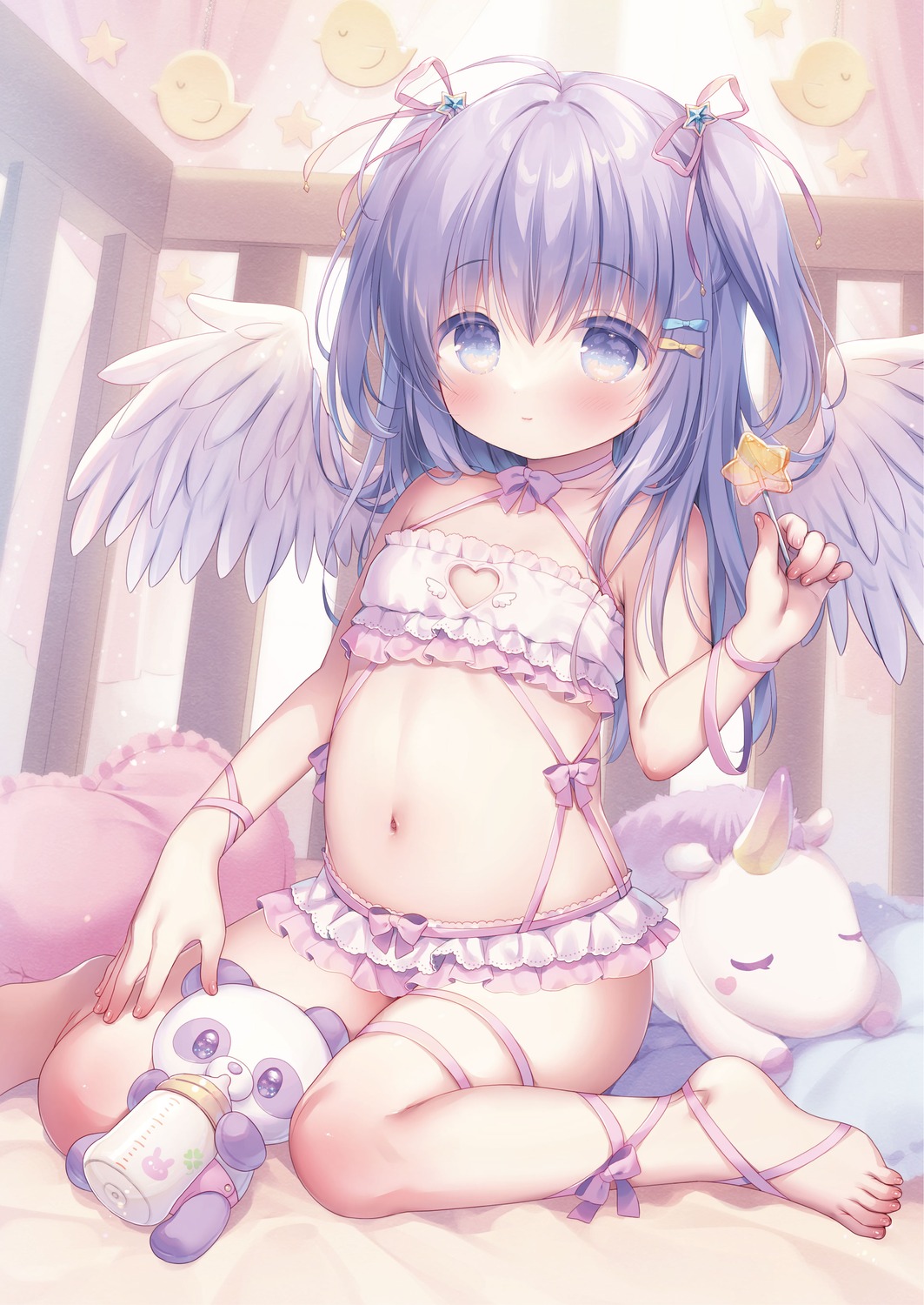 bra garter lingerie loli usashiro_mani wings