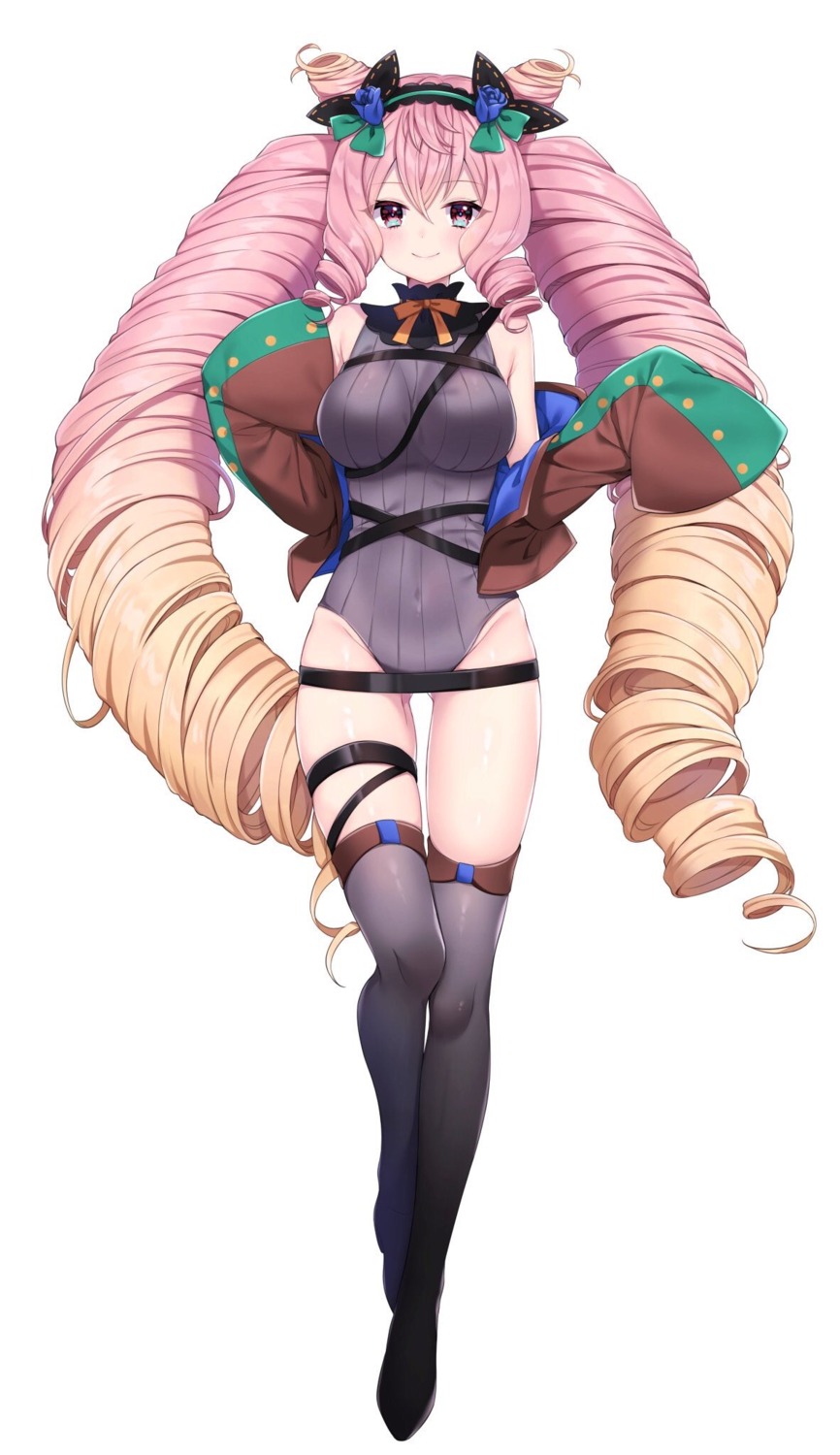 fallieres_ch garter leotard sara_fallieres thighhighs usano