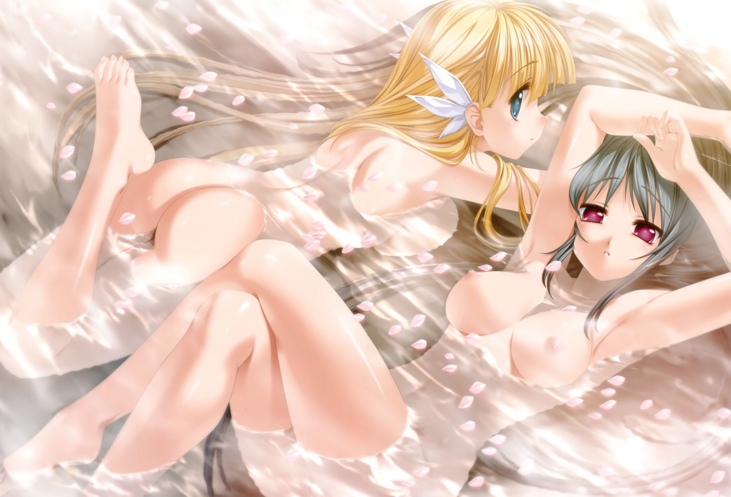 arue ass bathing feet leki_lockheart naked nipples onsen princess_frontier senomoto_hisashi wet