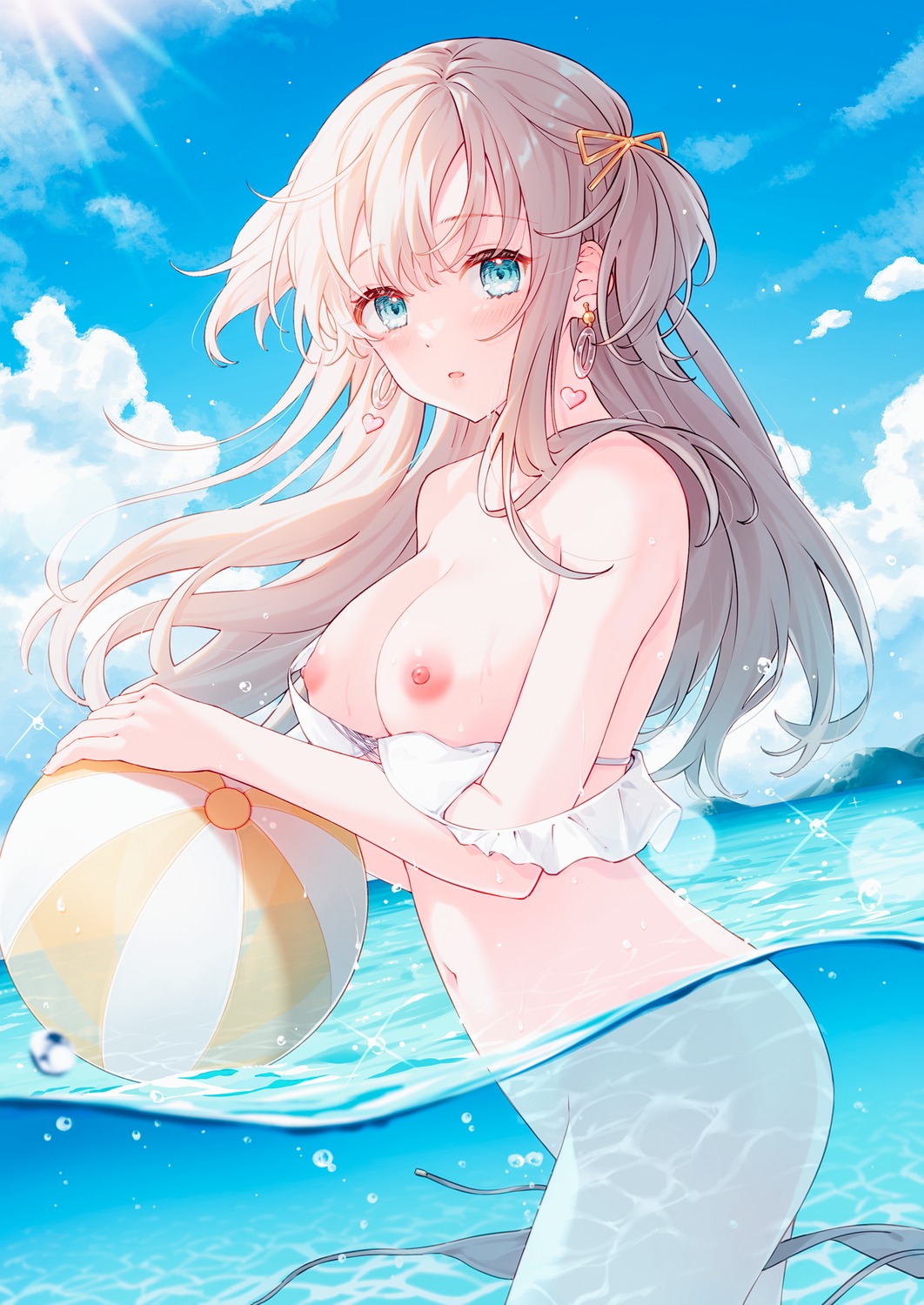 bikini breasts nipples panty_pull swimsuits tada_no_yukiko wardrobe_malfunction wet