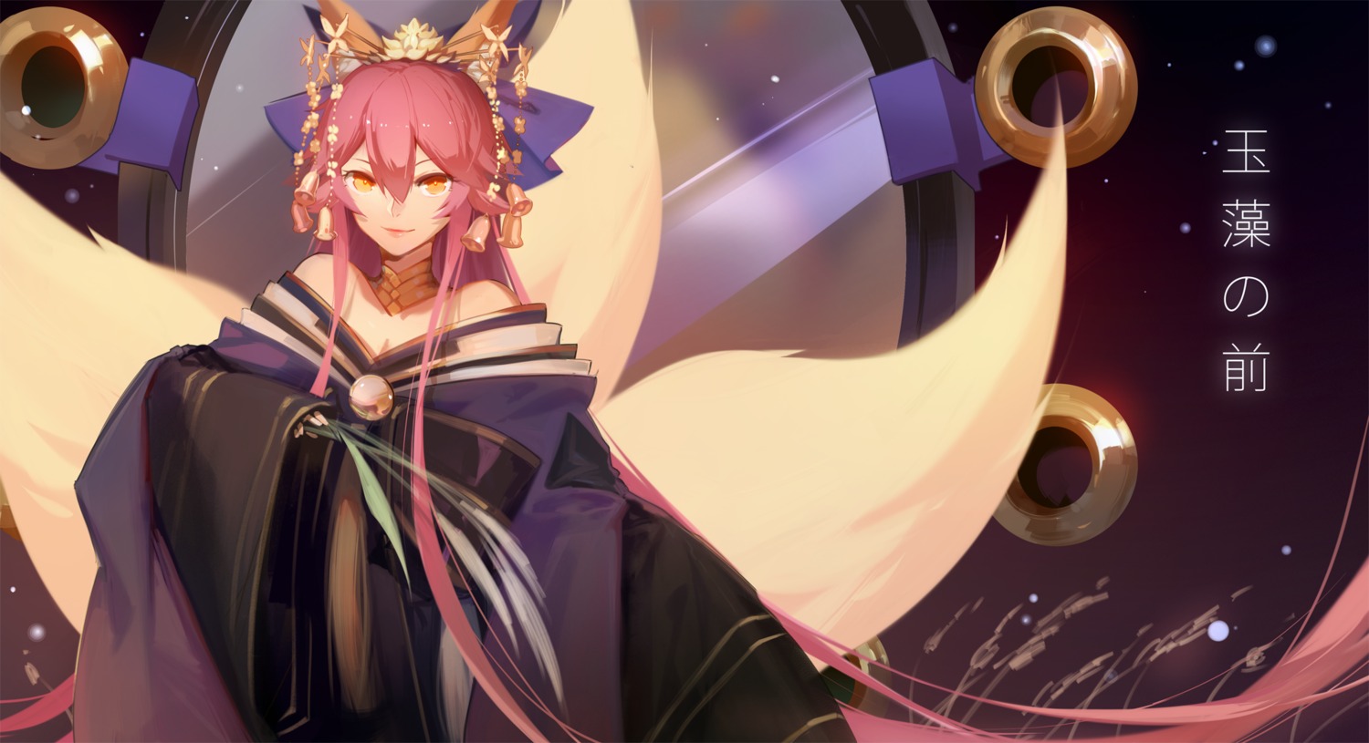 3four animal_ears cleavage fate/extra fate/grand_order fate/stay_night tail tamamo_no_mae