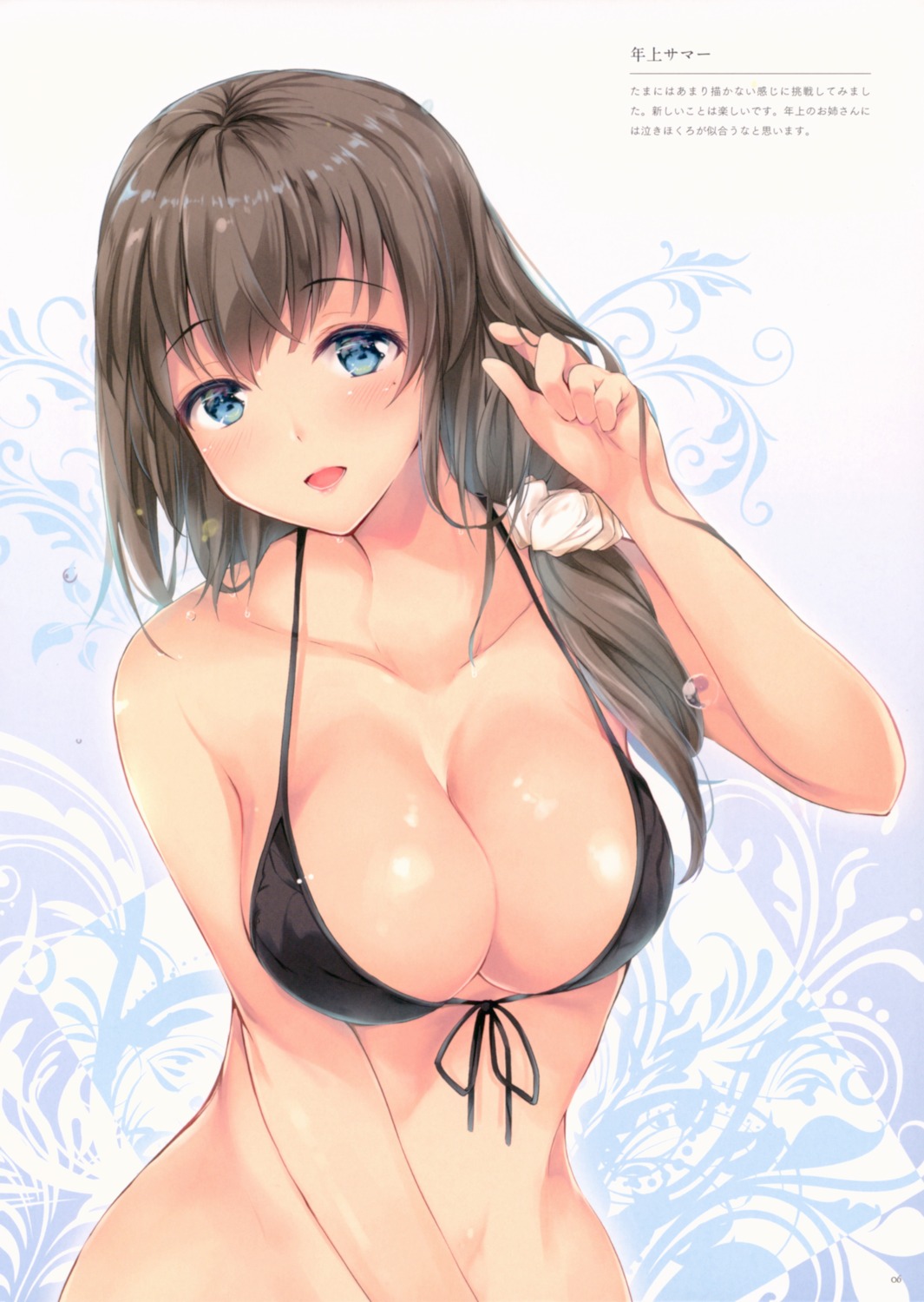 bikini_top bottomless cleavage oracle_eggs suihi swimsuits