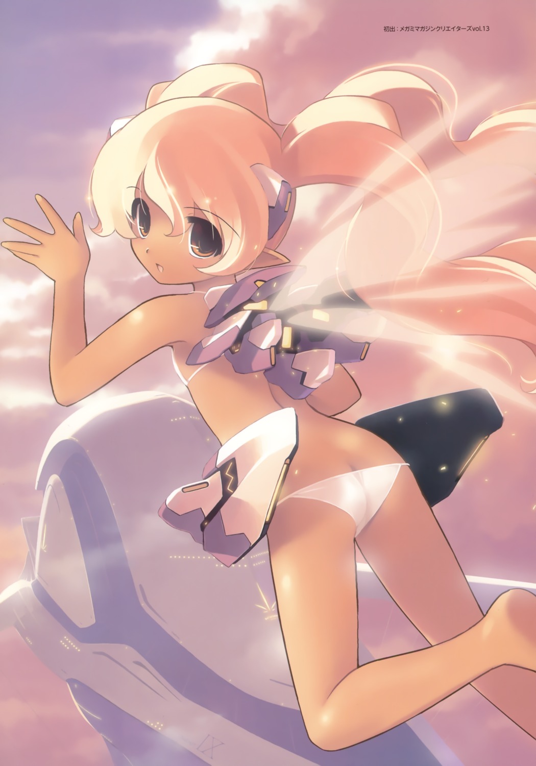 ass bikini elf jiji loli mecha_musume pointy_ears swimsuits wings