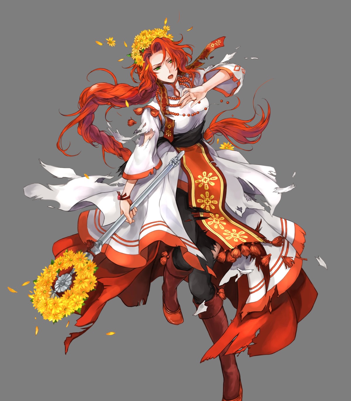 dress fire_emblem fire_emblem:_souen_no_kiseki fire_emblem_heroes heels nintendo tiamat torn_clothes transparent_png wada_sachiko weapon