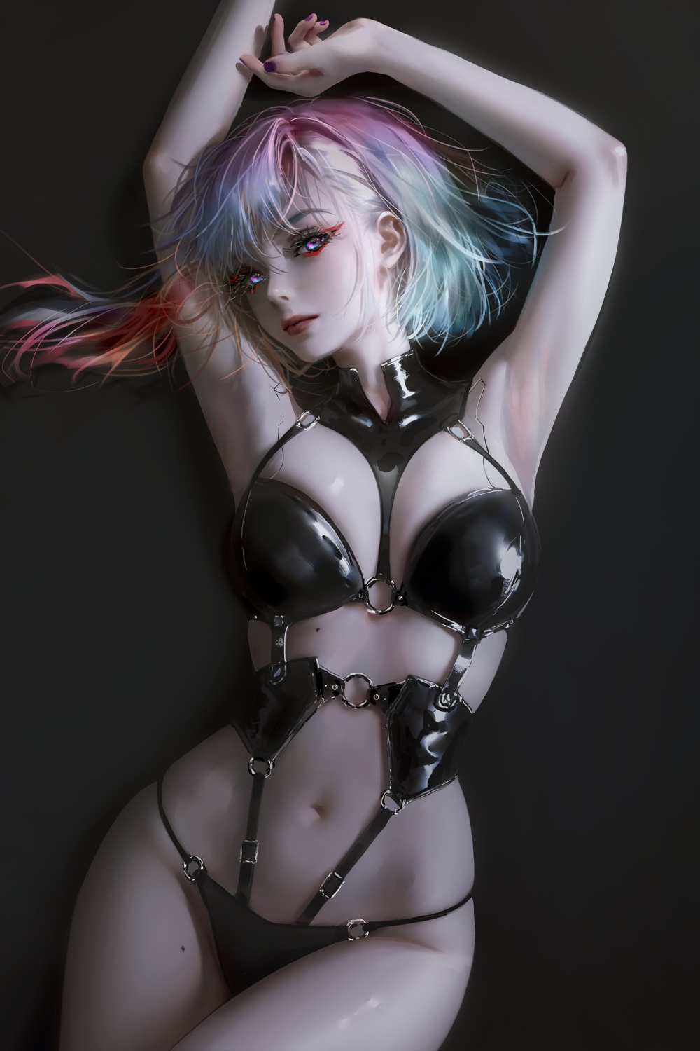 bra corset cyberpunk:_edgerunners cyberpunk_2077 lingerie lucy_(cyberpunk) nixeu pantsu thong