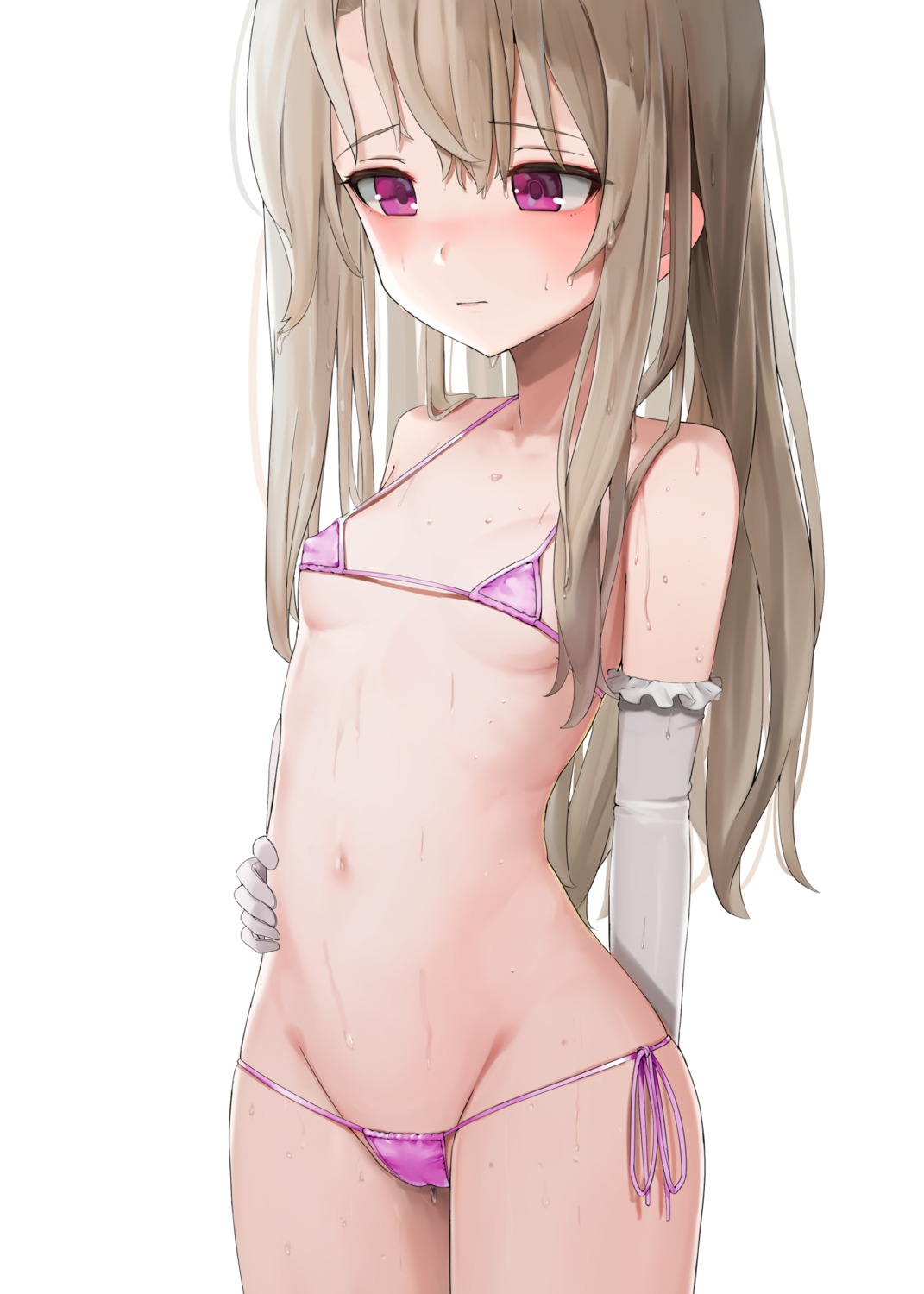 bikini cameltoe erect_nipples fate/kaleid_liner_prisma_illya fate/stay_night illyasviel_von_einzbern loli sunga2usagi swimsuits wet