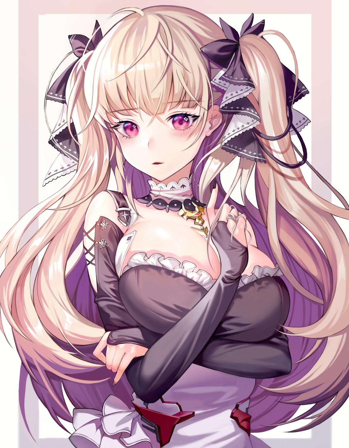 azur_lane breast_hold cleavage formidable_(azur_lane) gothic_lolita harusame_(user_wawj5773) lolita_fashion