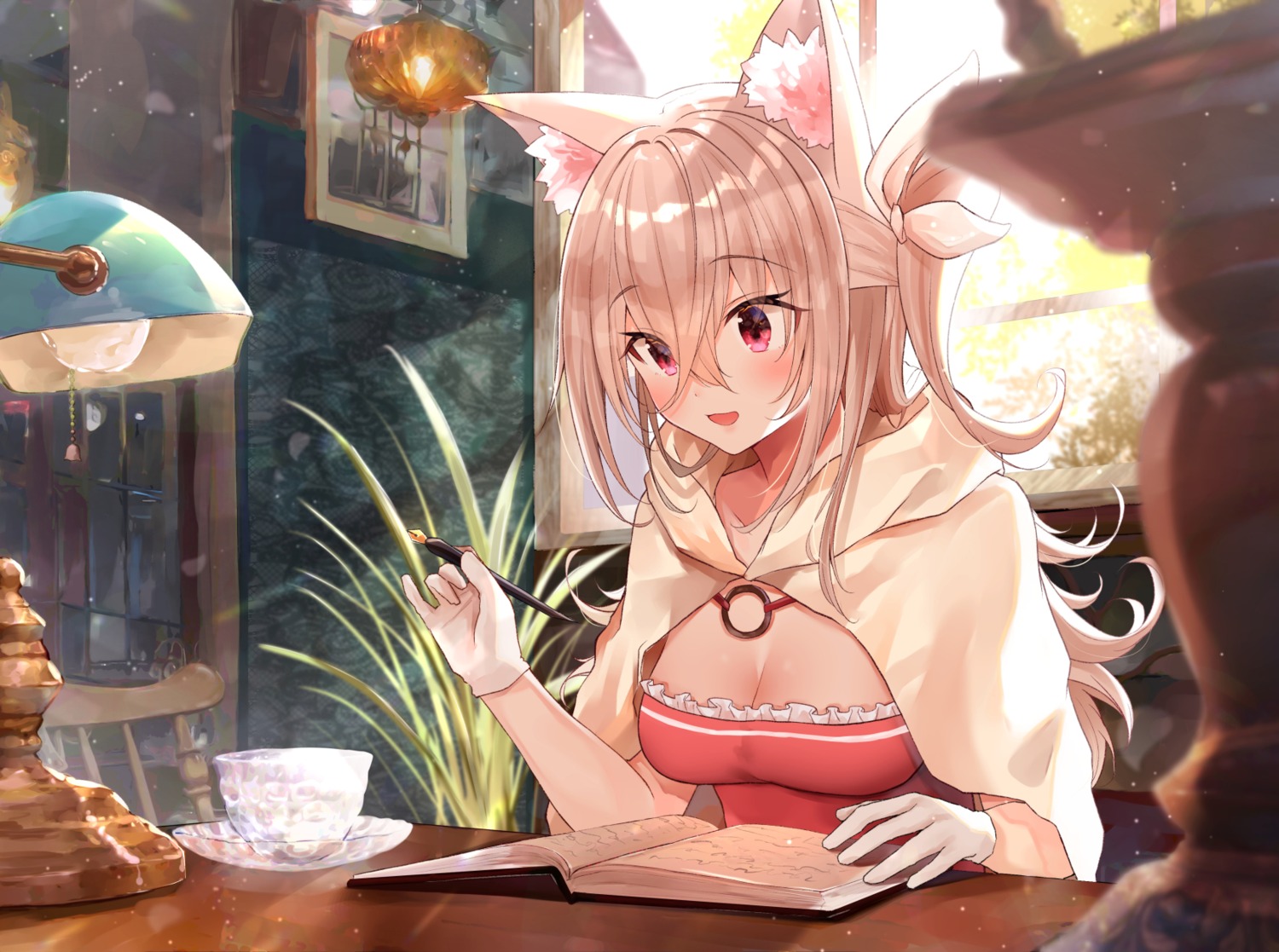 animal_ears cleavage gyozanuko