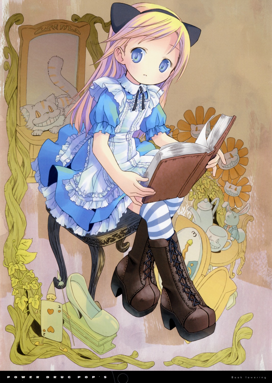 alice alice_in_wonderland dress electromagnetic_wave heels neko pop