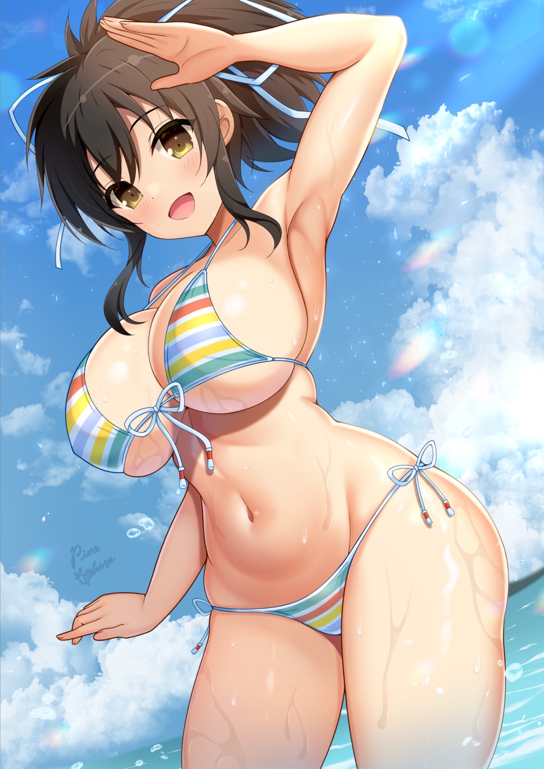 asuka_(senran_kagura) bikini pinesphere senran_kagura swimsuits wet