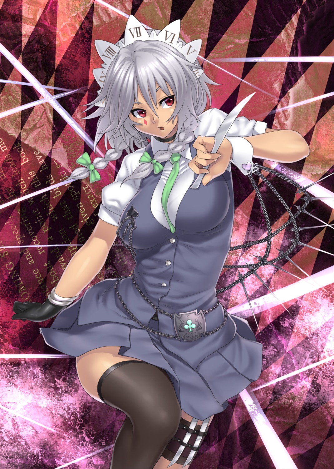 houtengeki izayoi_sakuya thighhighs touhou