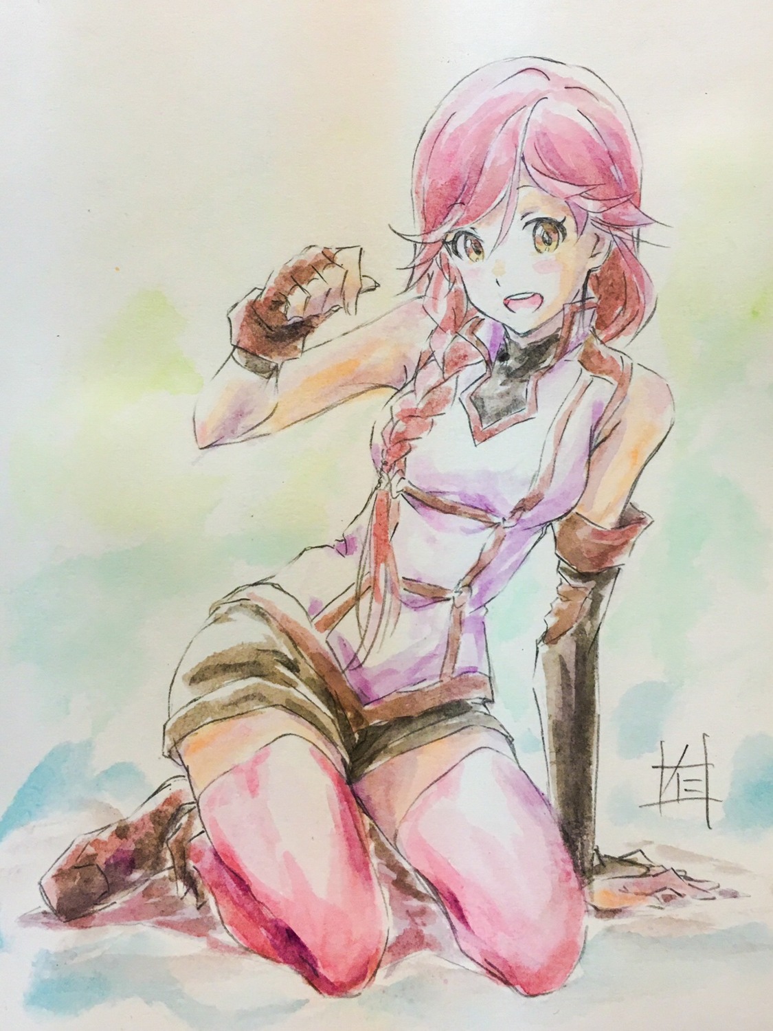 hai_to_gensou_no_grimgar nii_manabu thighhighs yume_(grimgar)