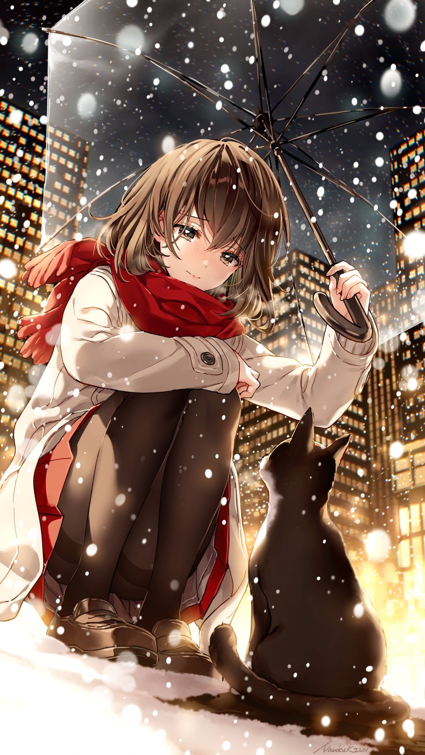 nardack neko pantyhose skirt_lift sweater umbrella