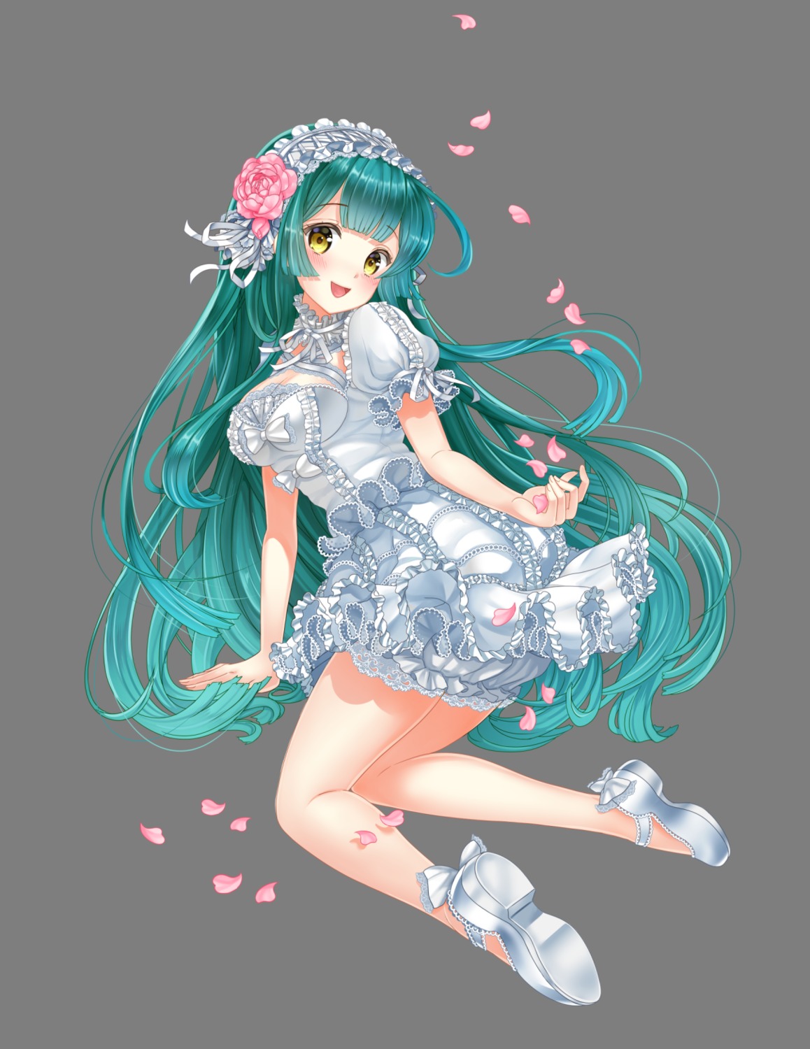 cleavage dress lolita_fashion sakura_moyon touhoku_zunko transparent_png vocaloid