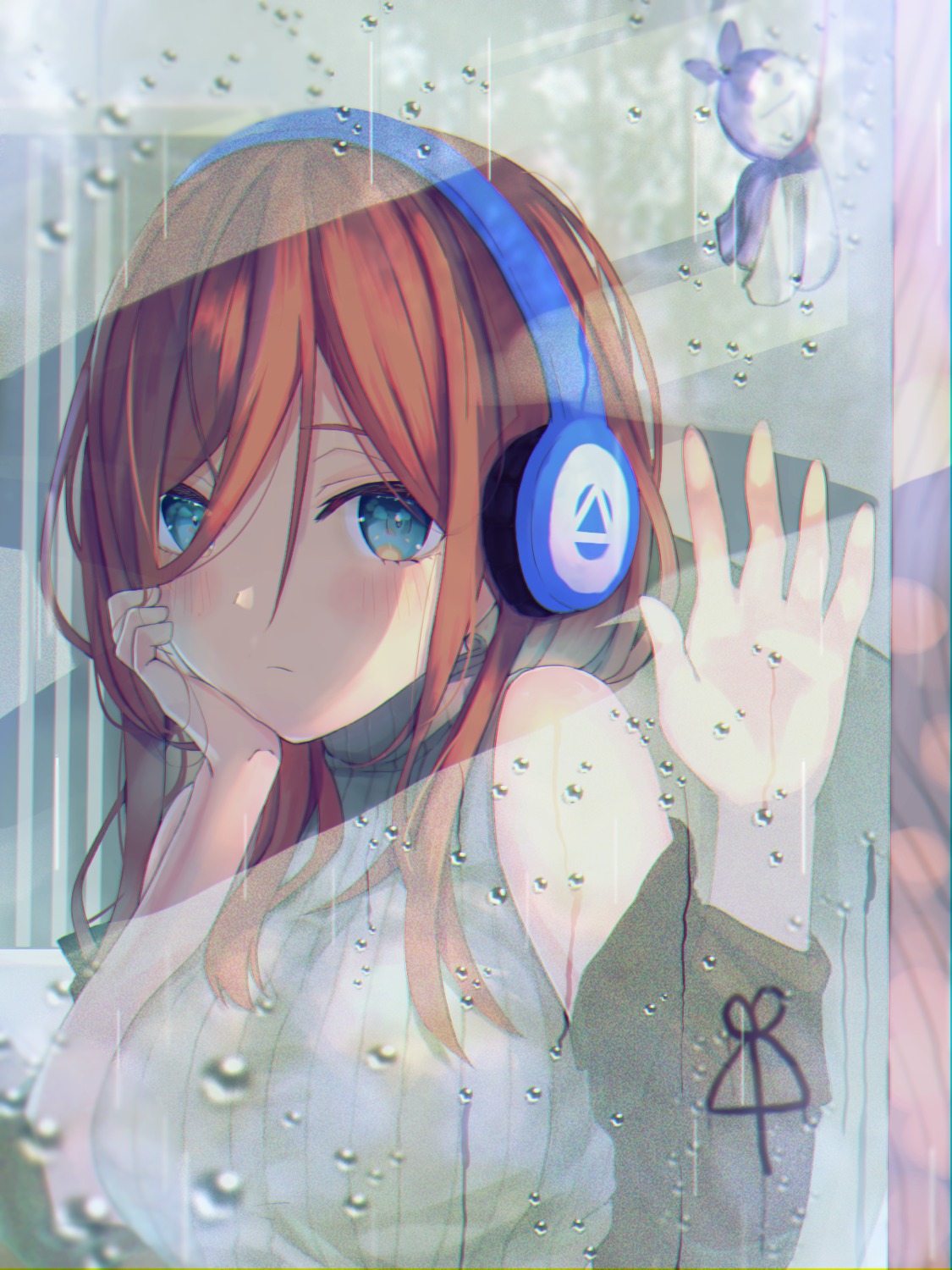 5-toubun_no_hanayome headphones nakano_miku slime07 sweater