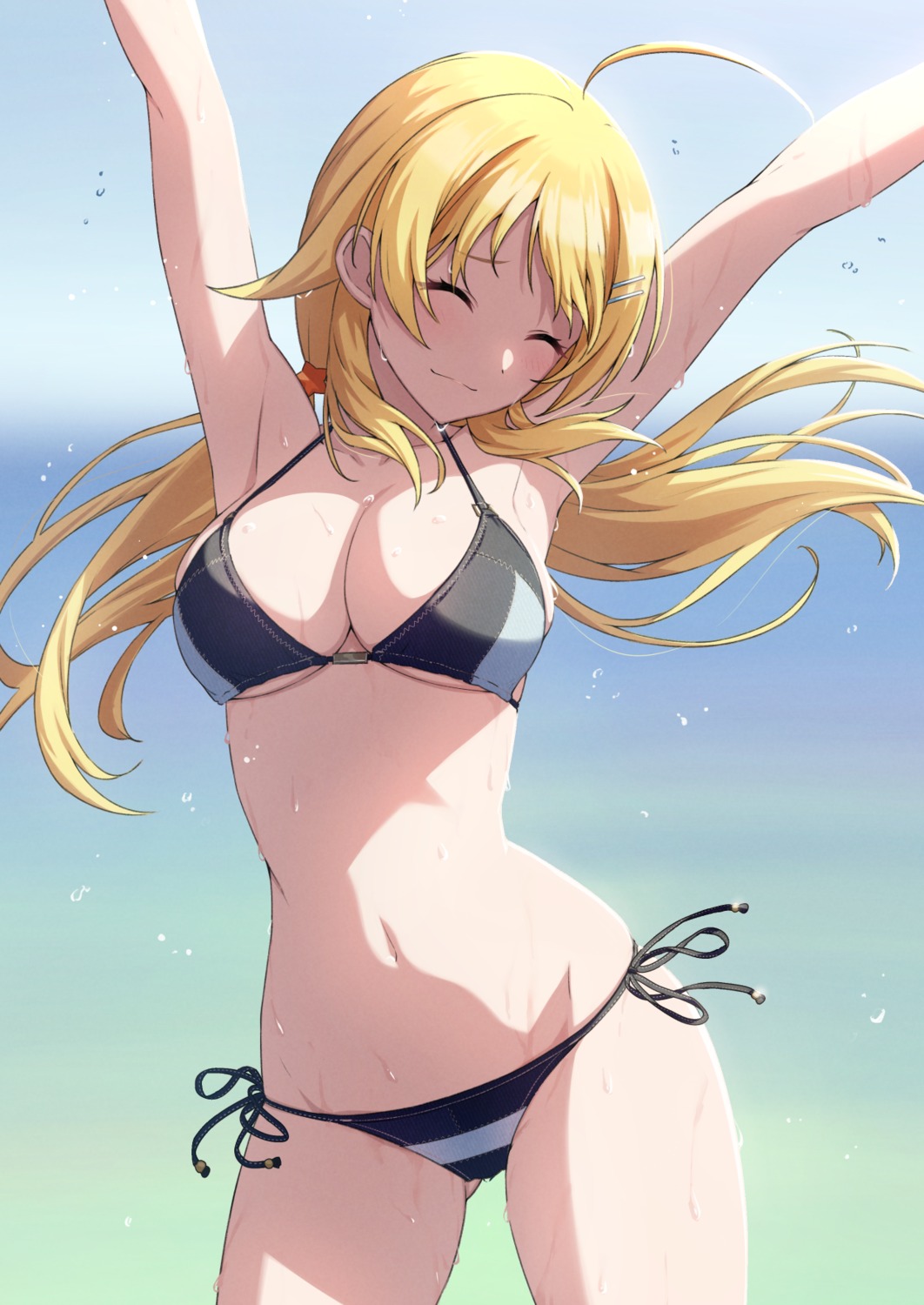 amochin bikini hachimiya_meguru swimsuits the_idolm@ster the_idolm@ster_shiny_colors wet