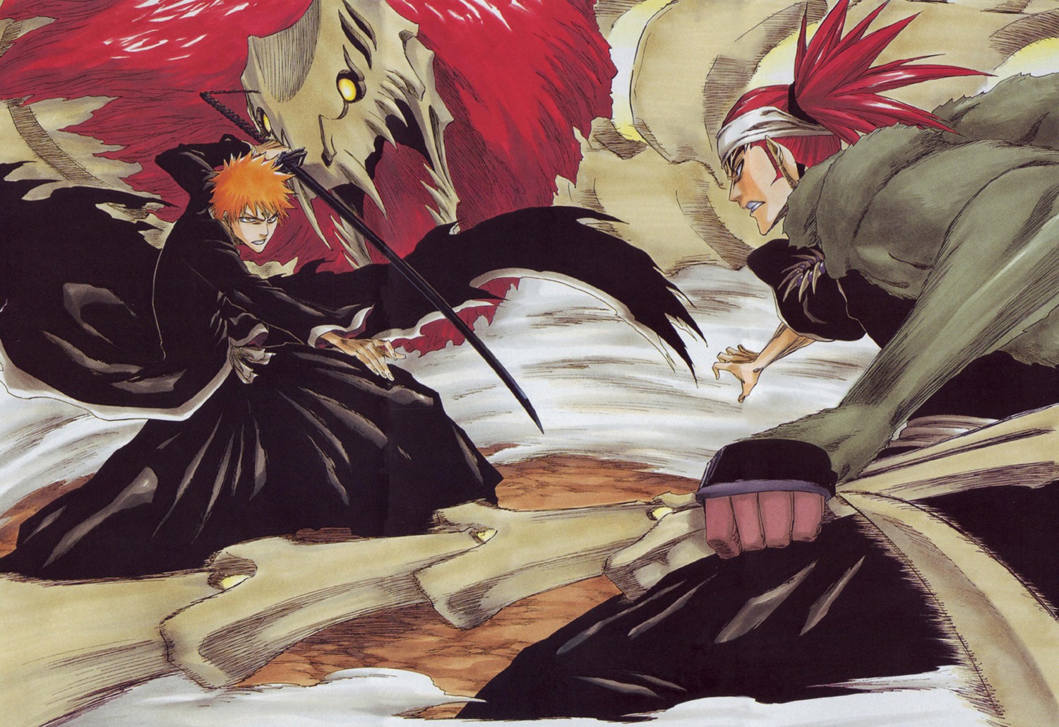 abarai_renji bleach kubo_tite kurosaki_ichigo male