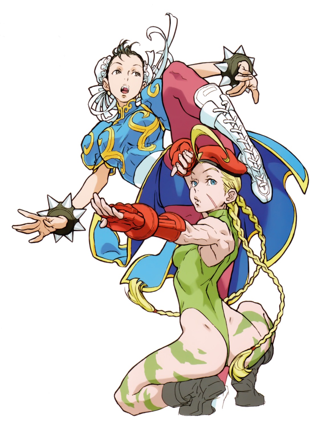 bodysuit cammy_white capcom chinadress chun_li dress nishimura_kinu pantsu pantyhose skirt_lift street_fighter thong