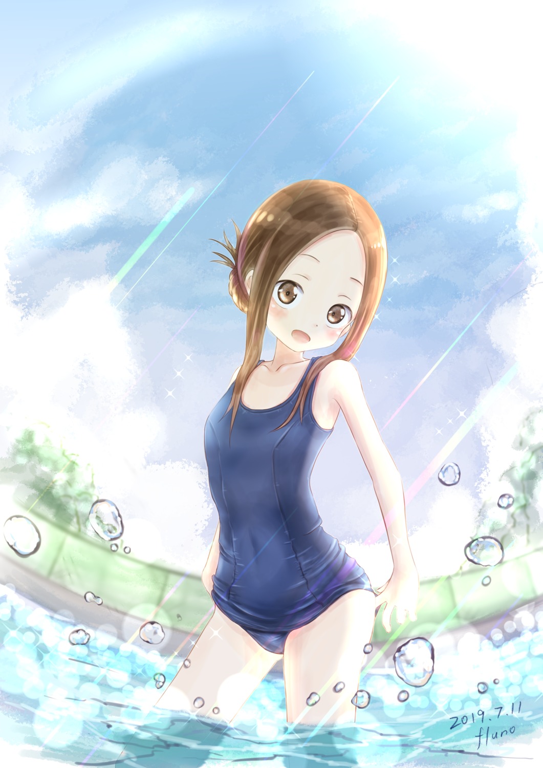 fluno karakai_jouzu_no_takagi-san school_swimsuit swimsuits takagi-san wet