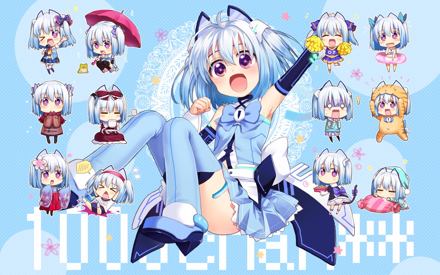 1000-chan chiba_sadoru chibi oizumi thighhighs wallpaper