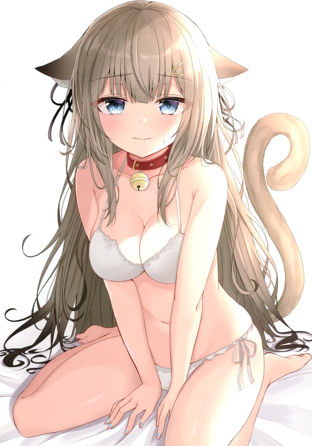 akino_ell animal_ears bra nekomimi pantsu string_panties tail