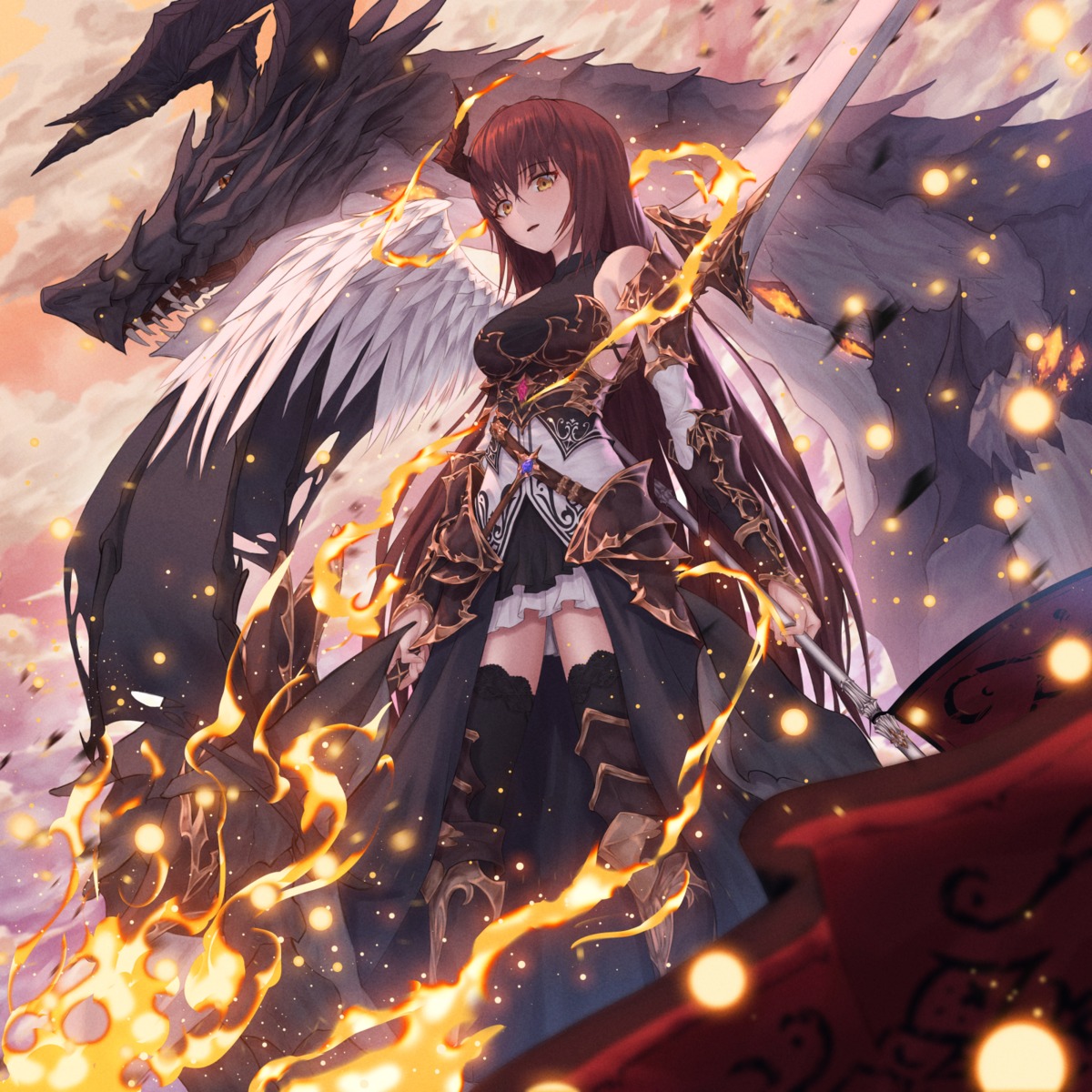 armor dlwhdals901 horns monster thighhighs weapon