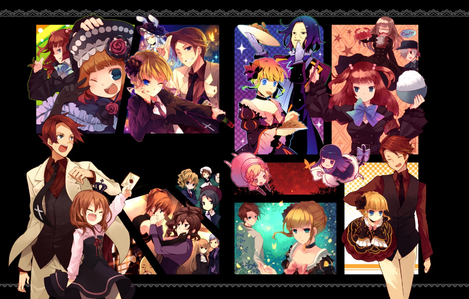 amakusa_juuza animal_ears beatrice bunny_ears dress eva_beatrice frederica_bernkastel kanon_(umineko) lambdadelta ronove shannon suzushiro_kurumi umineko_no_naku_koro_ni ushiromiya_ange ushiromiya_battler ushiromiya_eva ushiromiya_george ushiromiya_jessica ushiromiya_kinzo ushiromiya_kyrie ushiromiya_maria ushiromiya_rosa virgilia