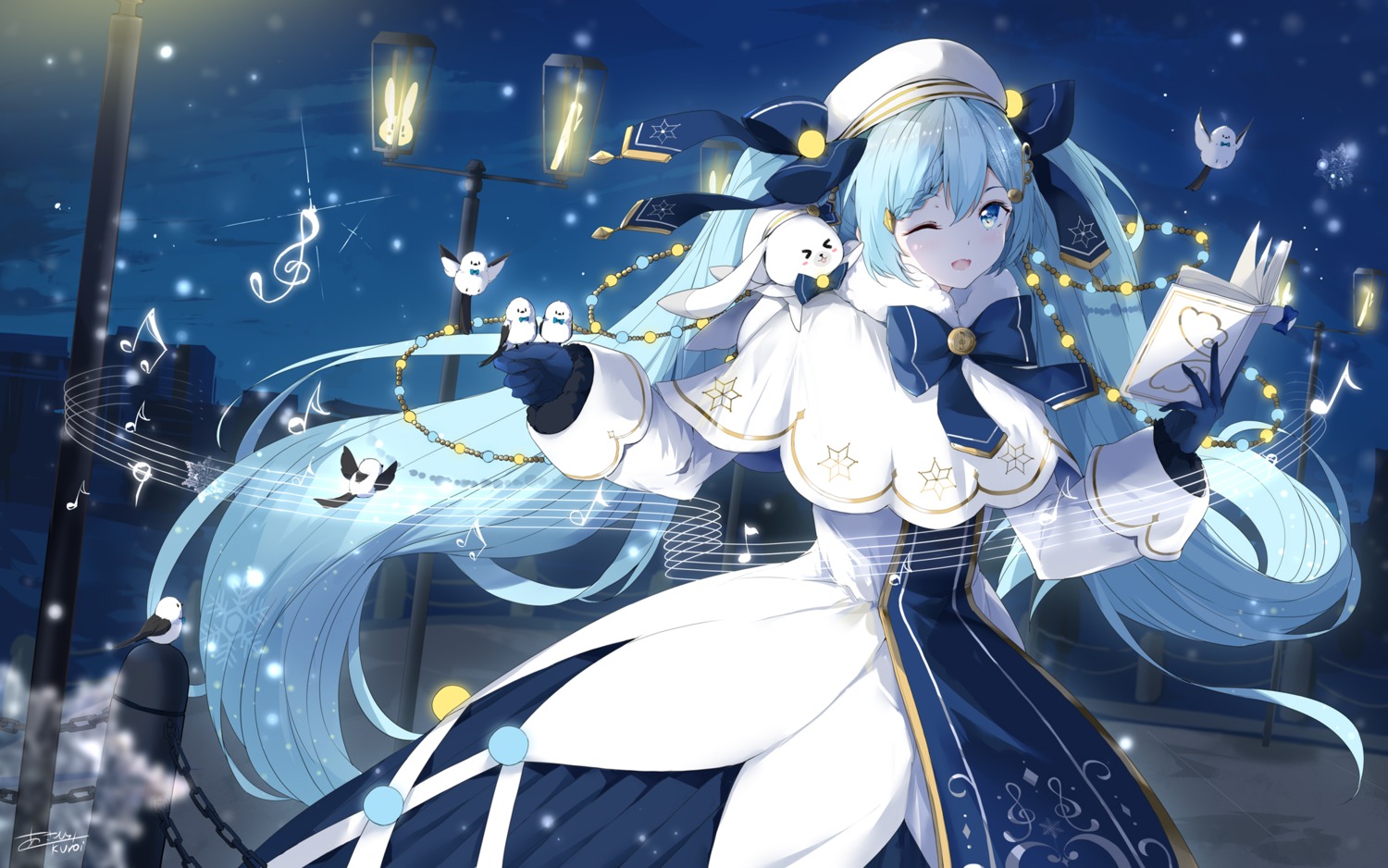 artist_revision asahi_kuroi dress hatsune_miku vocaloid yuki_miku