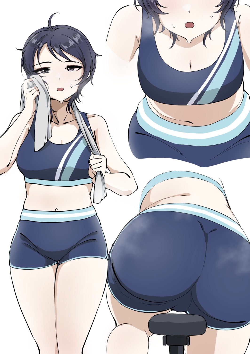 ass cleavage gym_uniform the_idolm@ster the_idolm@ster_cinderella_girls ushimochi wakui_rumi