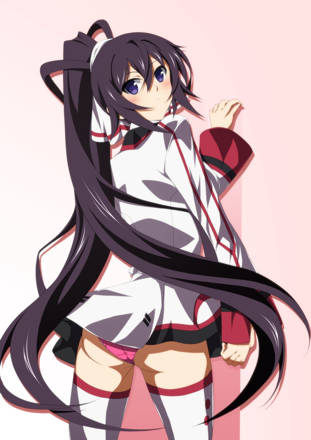 infinite_stratos ka2 pantsu seifuku shinonono_houki thighhighs