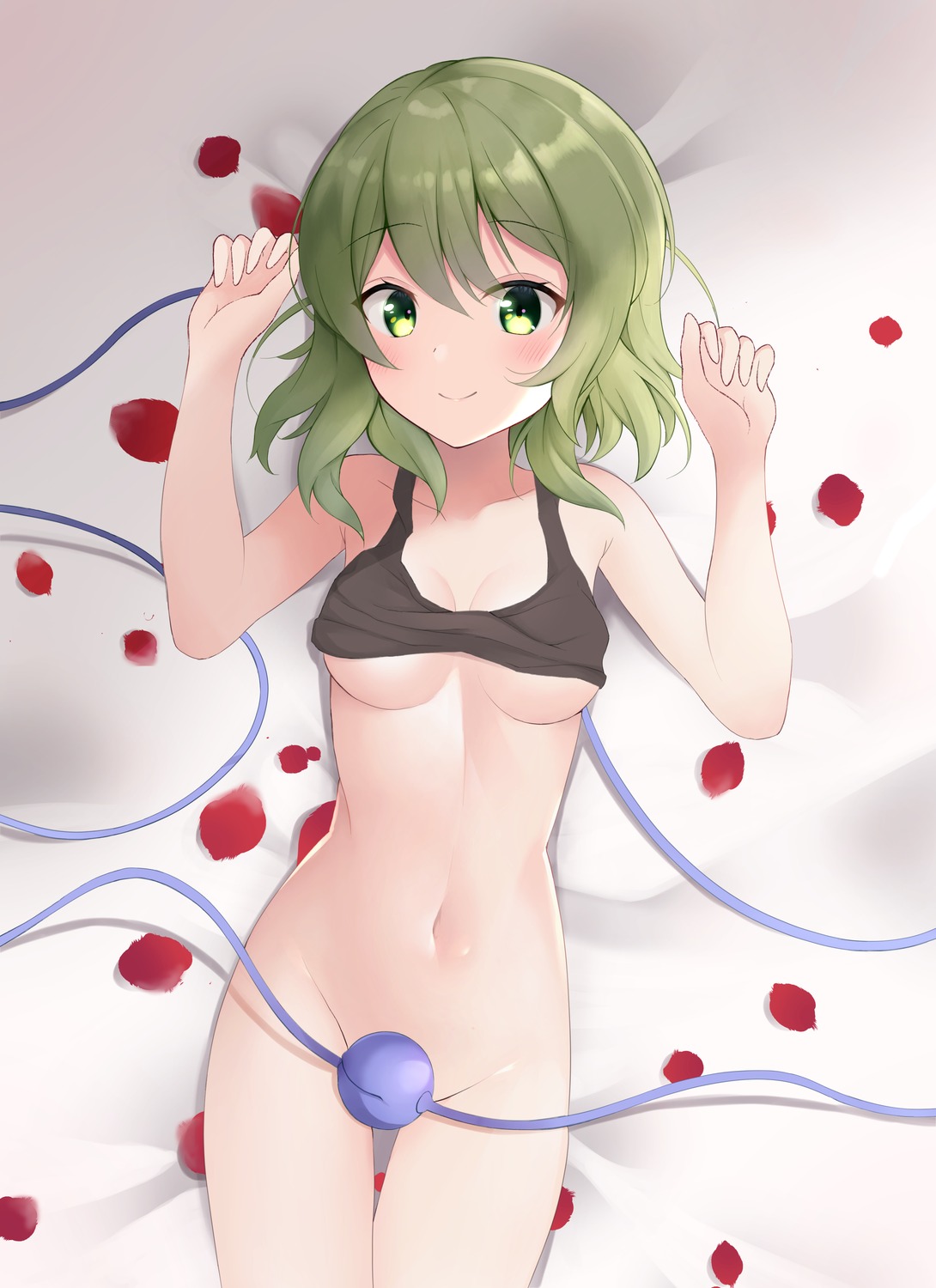 bottomless komeiji_koishi no_bra shirt_lift touhou utekiro