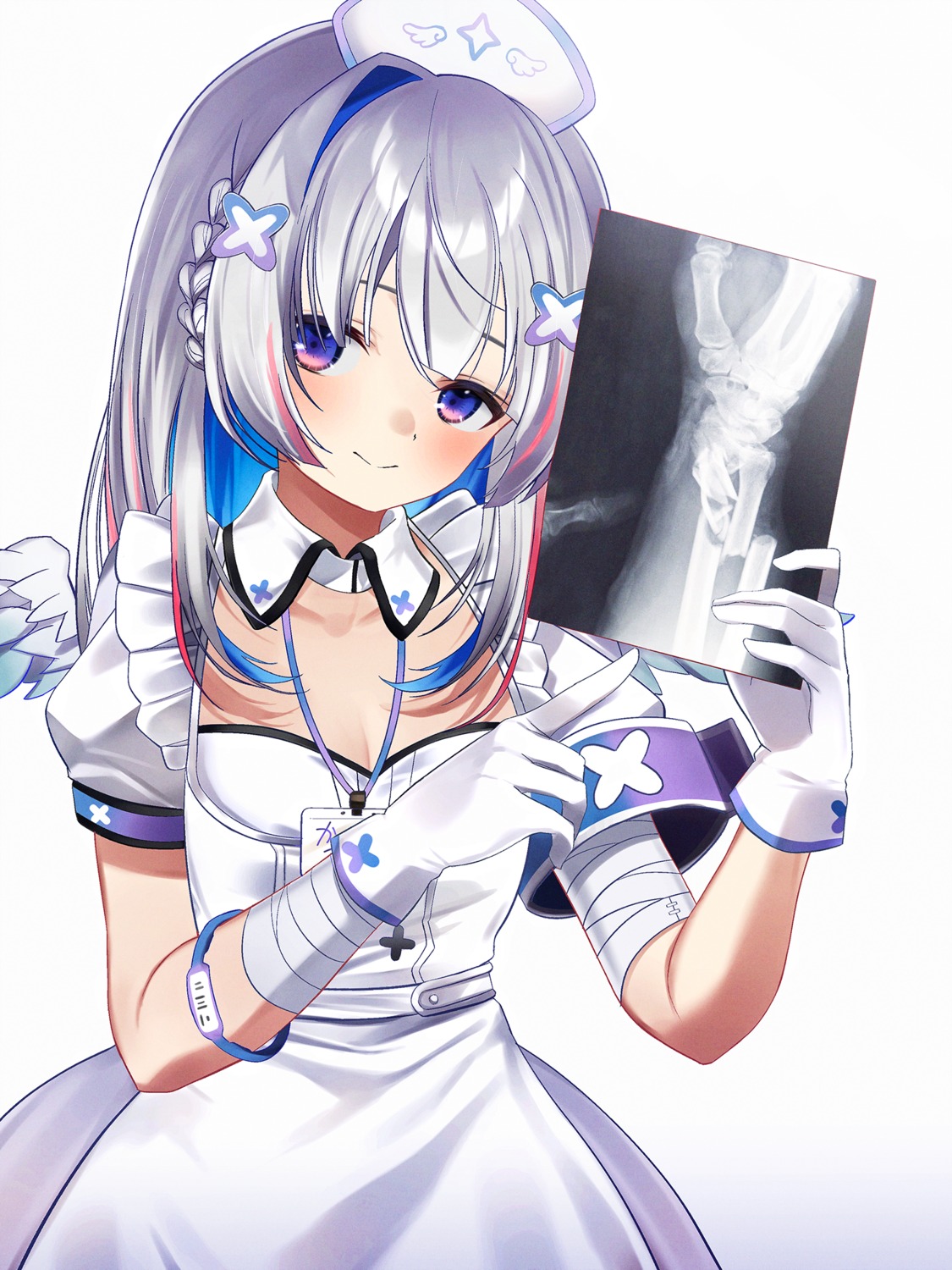 amane_kanata bandages hiroikara_(smhong04) hololive nurse wings