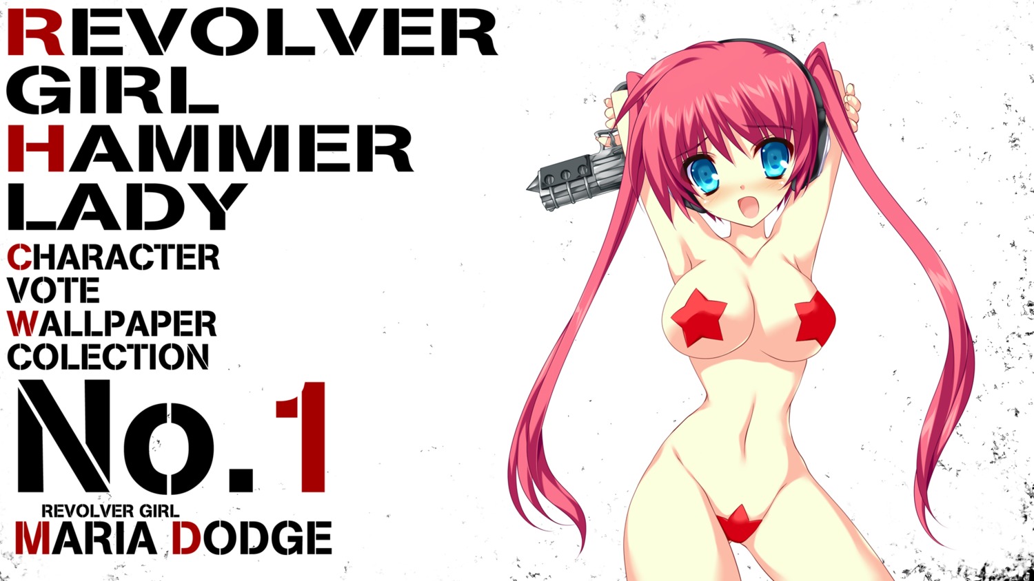 aliasing gun kai_(company) maebari maria_dodge pasties revolver_girl_hammer_lady shimesaba_kohada wallpaper