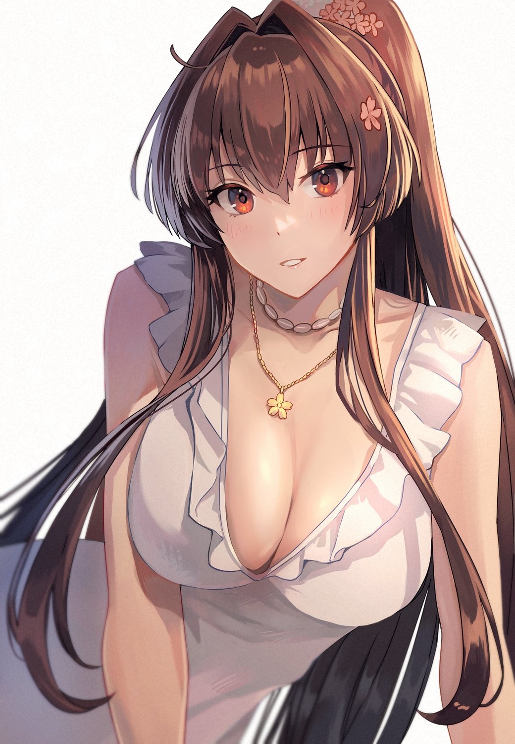 dress kantai_collection kasumi_(skchkko) no_bra yamato_(kancolle)